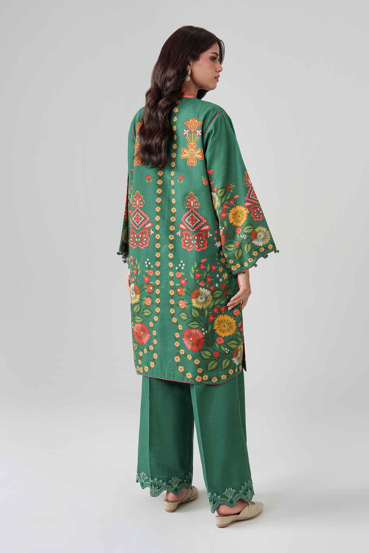 2 Piece - Digital Printed Embroidered Suit - U2STE-NISHA26WV1-37