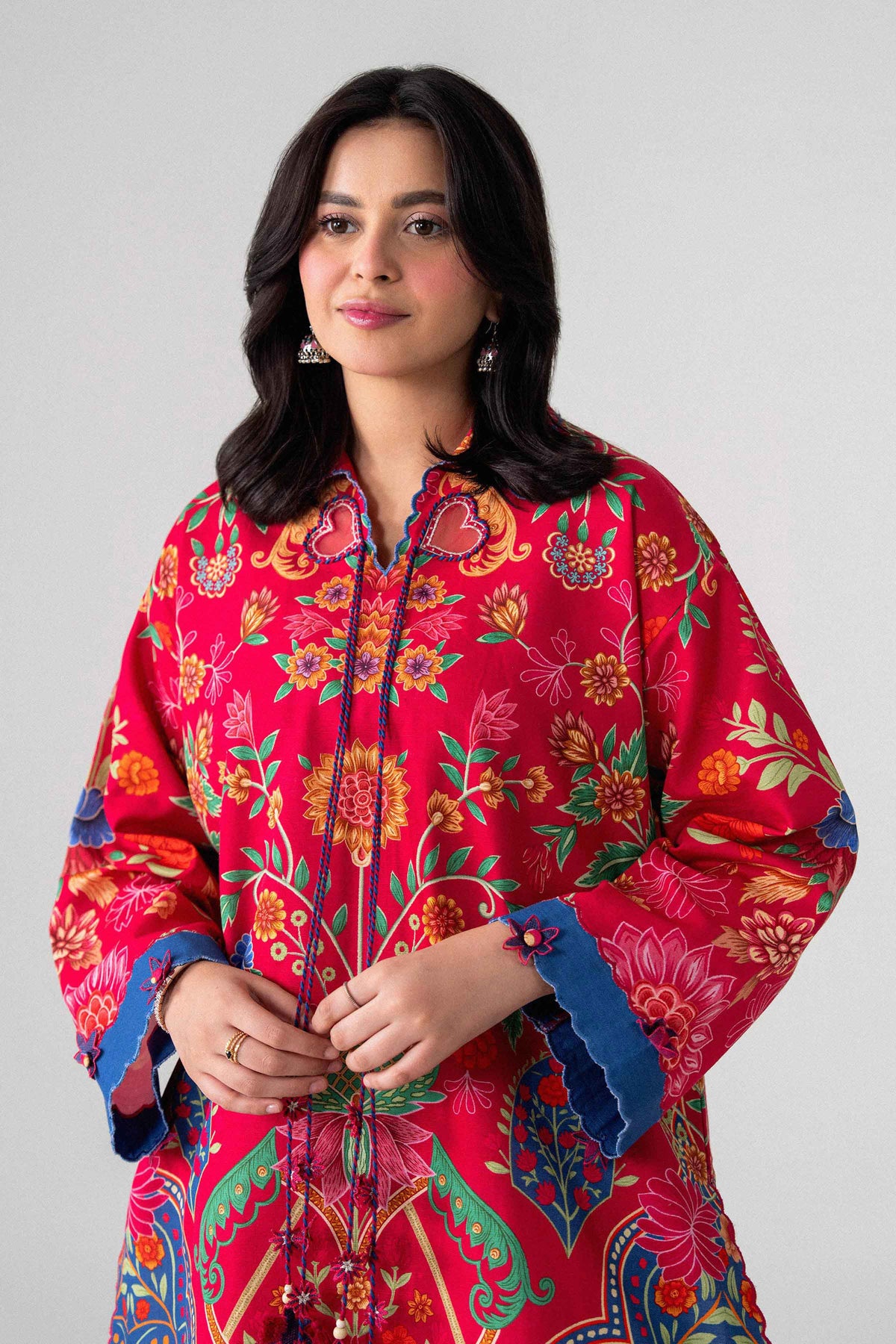 2 Piece - Digital Printed Embroidered Suit - U2STE-NISHA26WV1-38