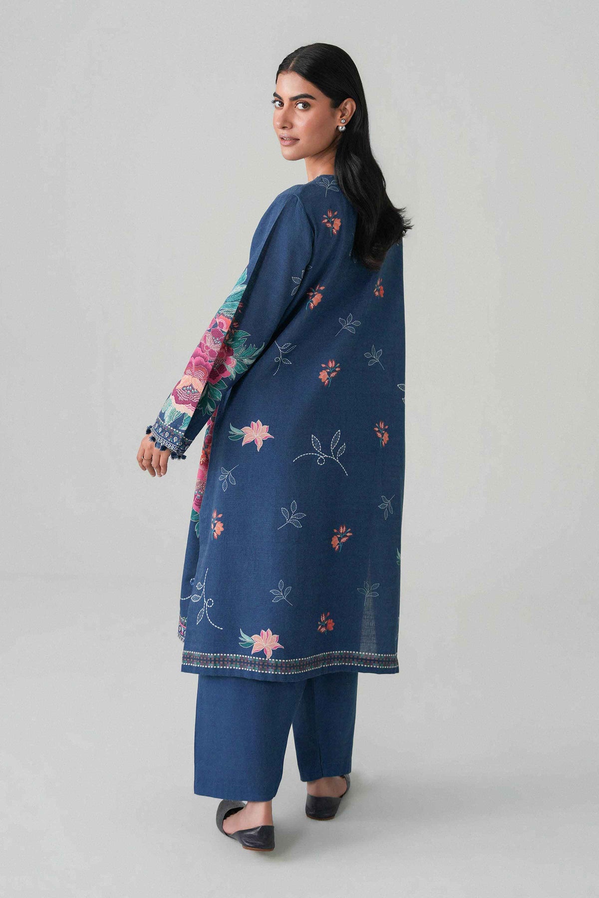 2 Piece - Digital Printed Embroidered Suit - U2STE-NISHA26WV1-39