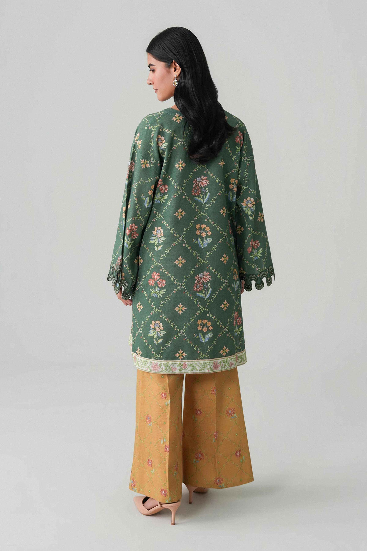 2 Piece - Printed Embroidered Suit - U2STE-NISHA26WV1-44