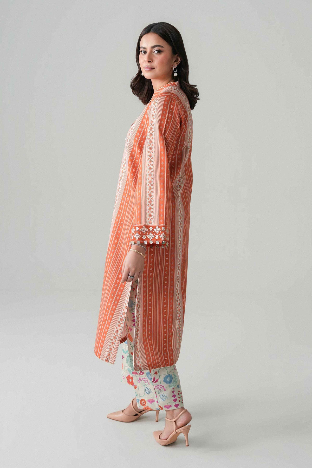 2 Piece - Printed Embroidered Suit - U2STE-NISHA26WV1-49