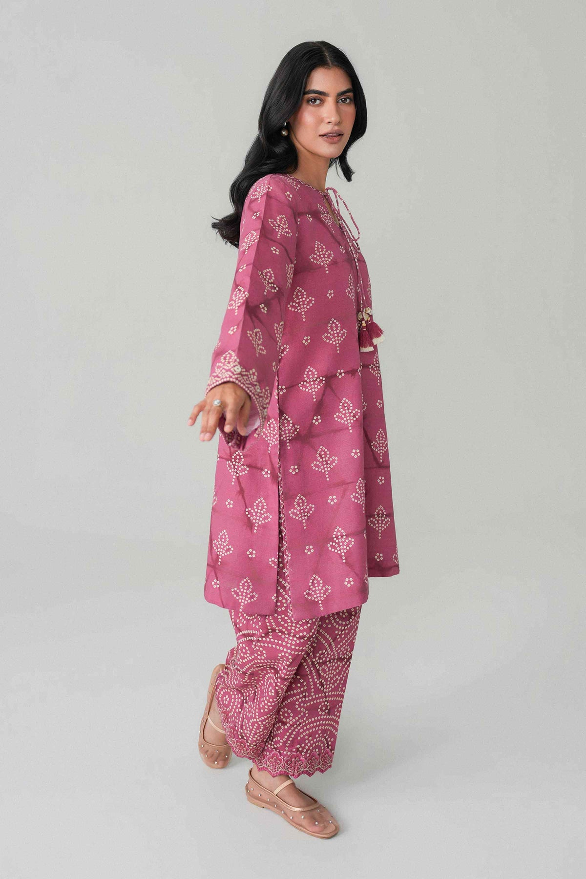 2 Piece - Printed Embroidered Suit - U2STE-NISHA26WV1-54