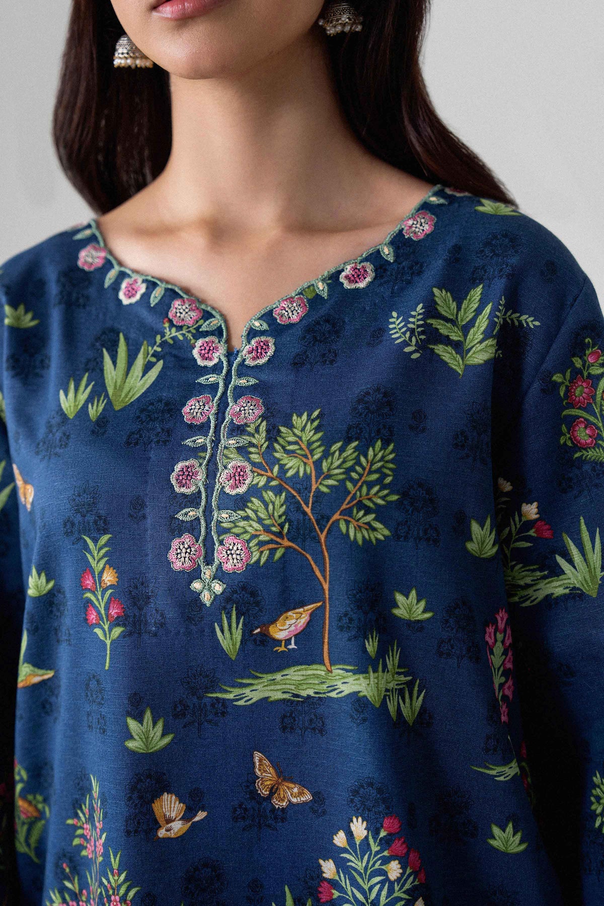 2 Piece - Printed Embroidered Suit - U2STE-NISHA26WV1-59