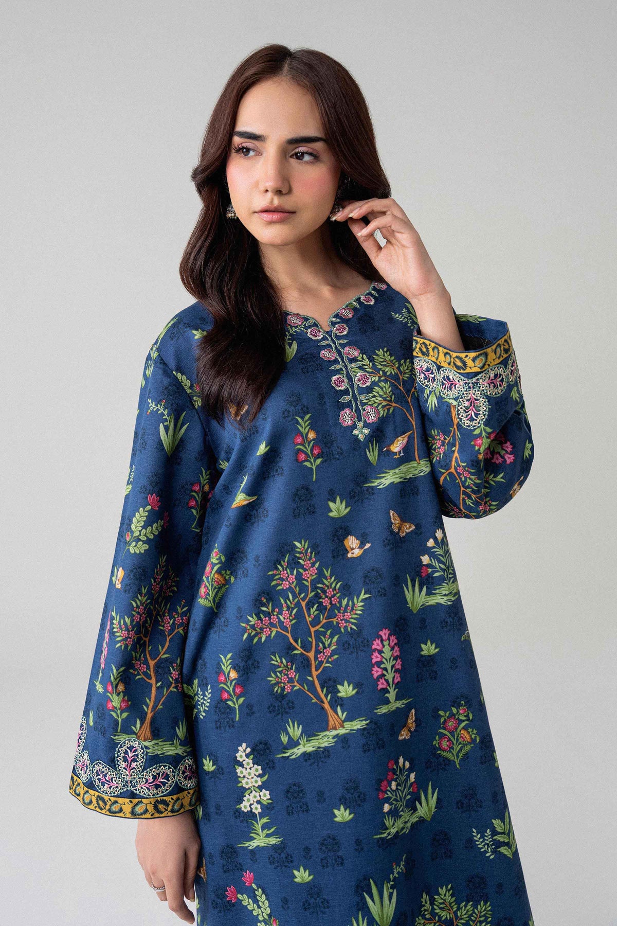 2 Piece - Printed Embroidered Suit - U2STE-NISHA26WV1-59