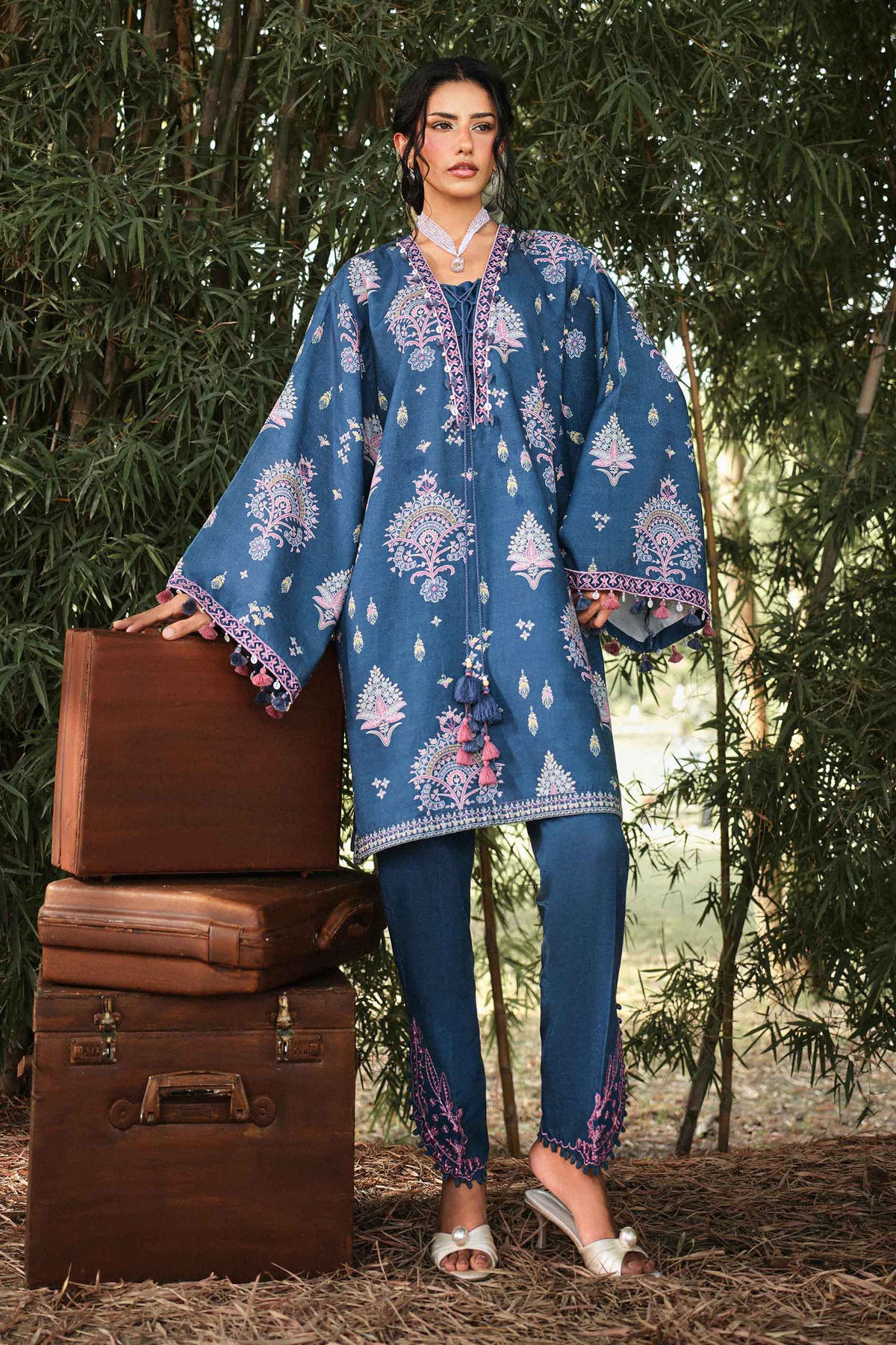 2 Piece - Printed Embroidered Suit - U2STE-NISHA26WV1-6 for Women - Unstitched Collection | Nishat | Shop Online