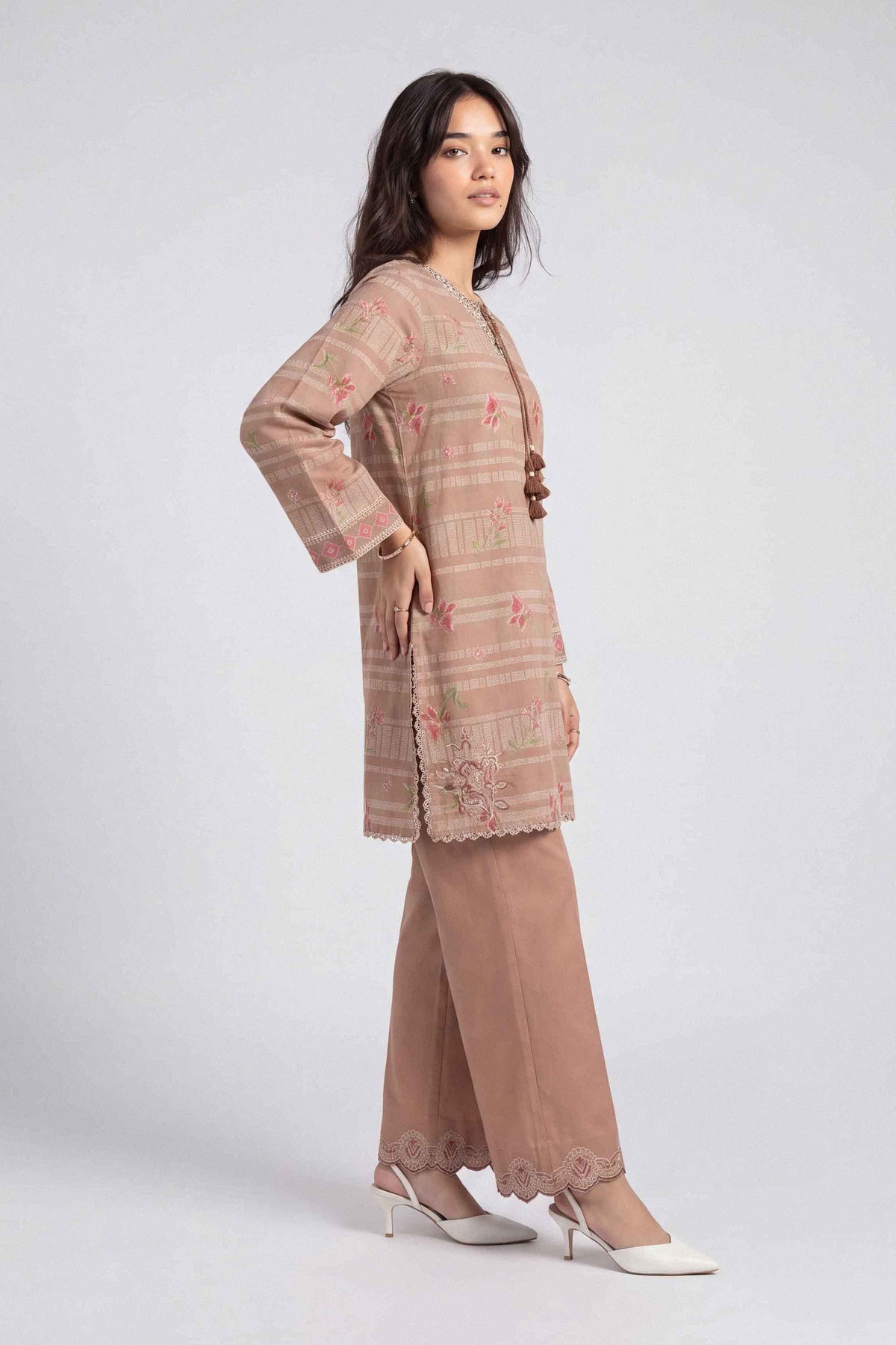 2 Piece - Printed Embroidered Suit - U2STE-NISHA26WV1-63
