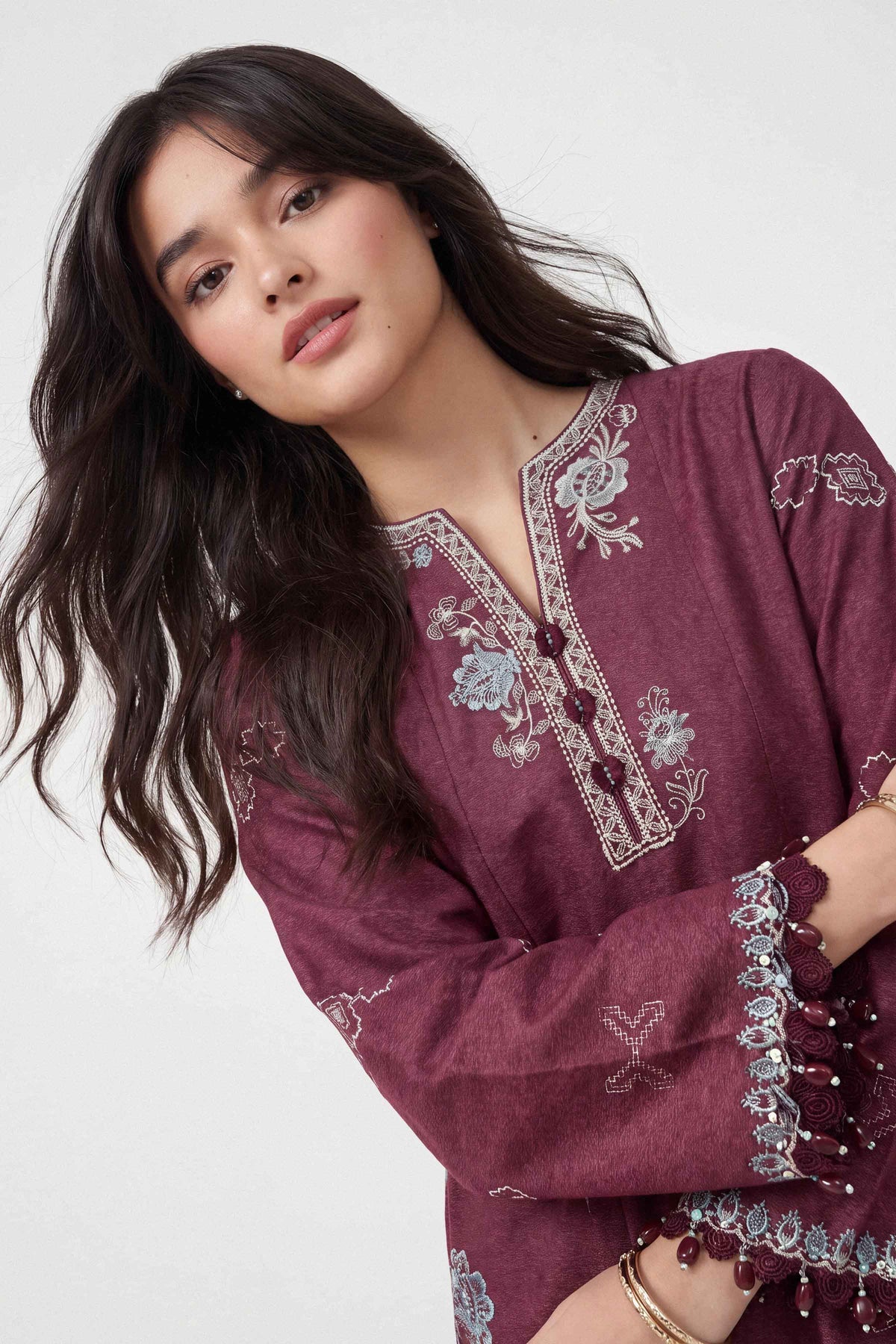 2 Piece - Embroidered Suit - U2STE-NISHA26WV1-66
