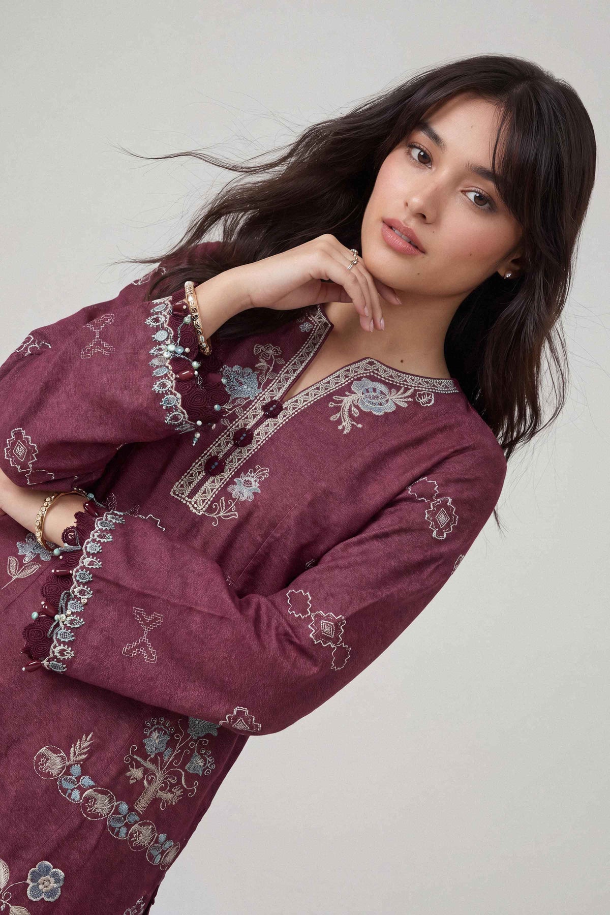 2 Piece - Embroidered Suit - U2STE-NISHA26WV1-66