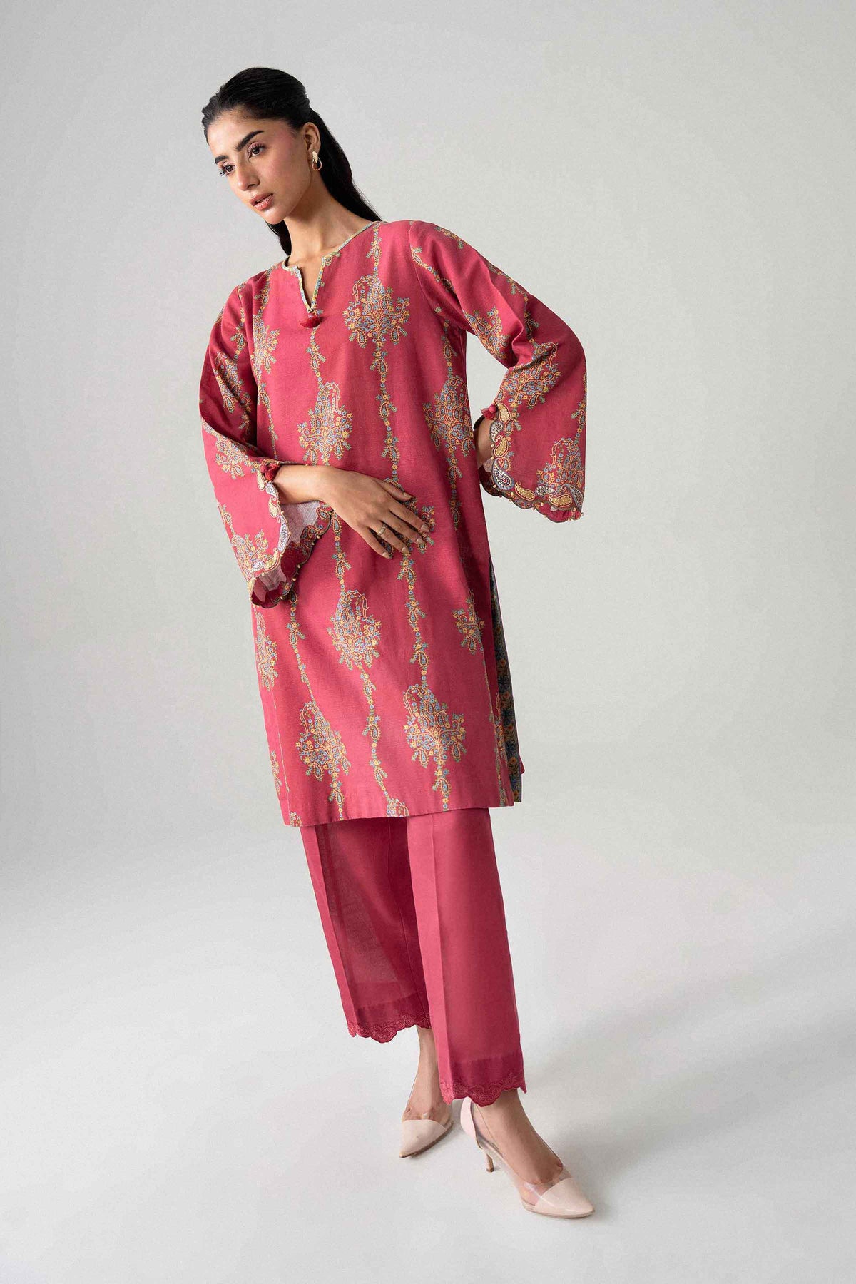 2 Piece - Printed Embroidered Suit - U2STE-NISHA26WV1-7 for Women - Unstitched Collection | Nishat | Shop Online