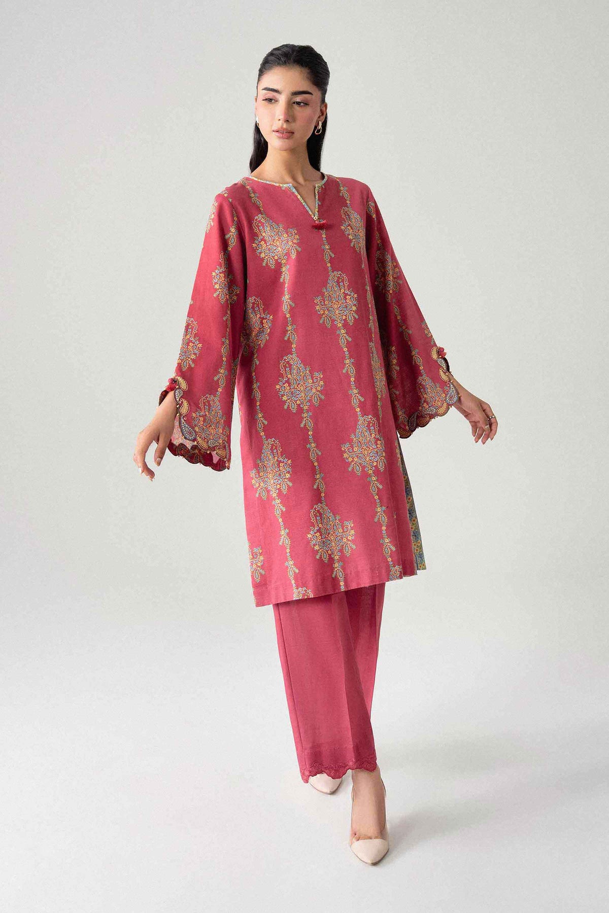 2 Piece - Printed Embroidered Suit - U2STE-NISHA26WV1-7 for Women - Unstitched Collection | Nishat | Shop Online