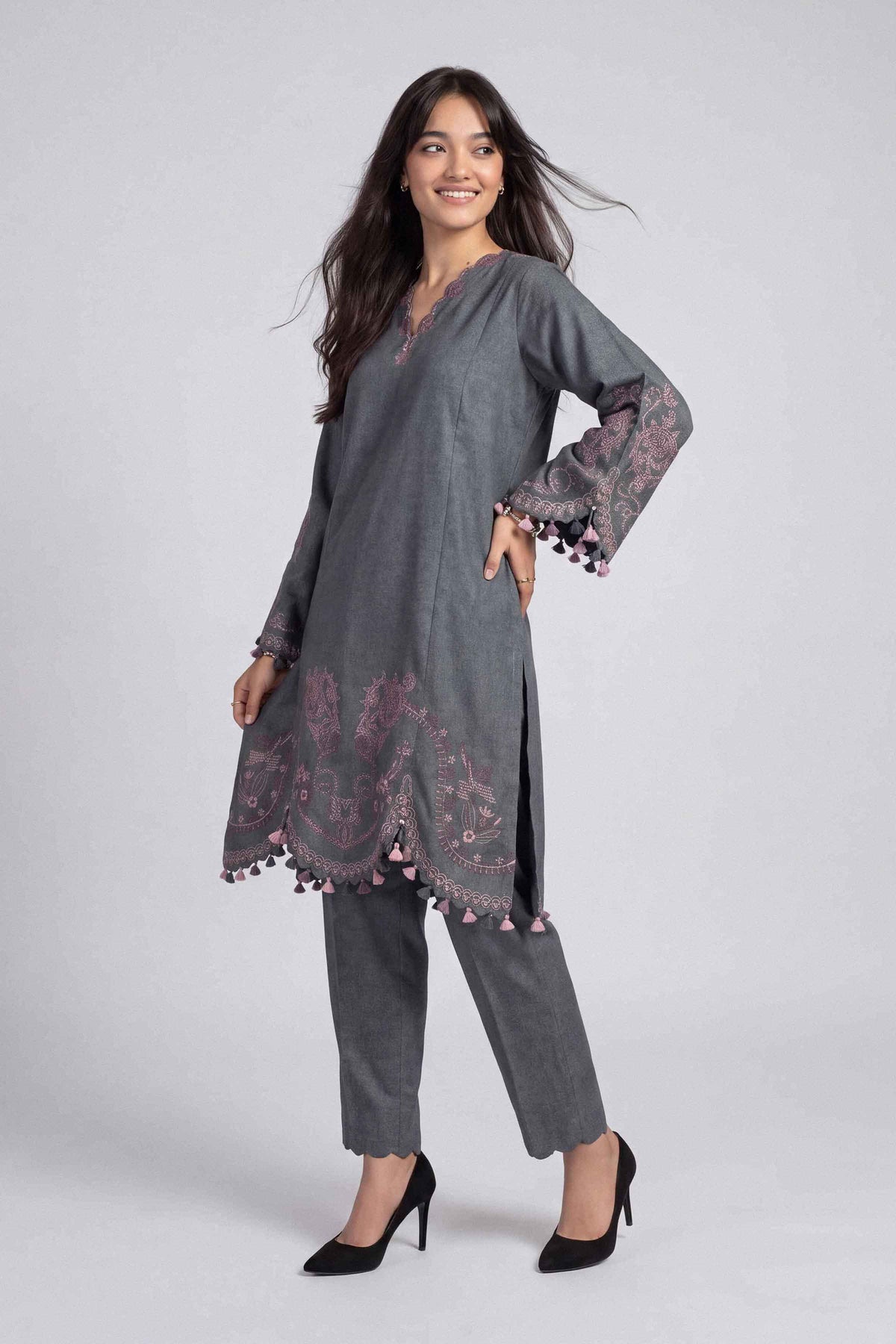2 Piece - Embroidered Suit - U2STE-NISHA26WV1-70