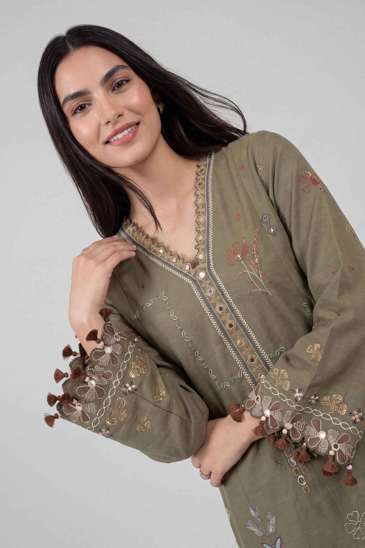 2 Piece - Embroidered Suit - U2STE-NISHA26WV1-75