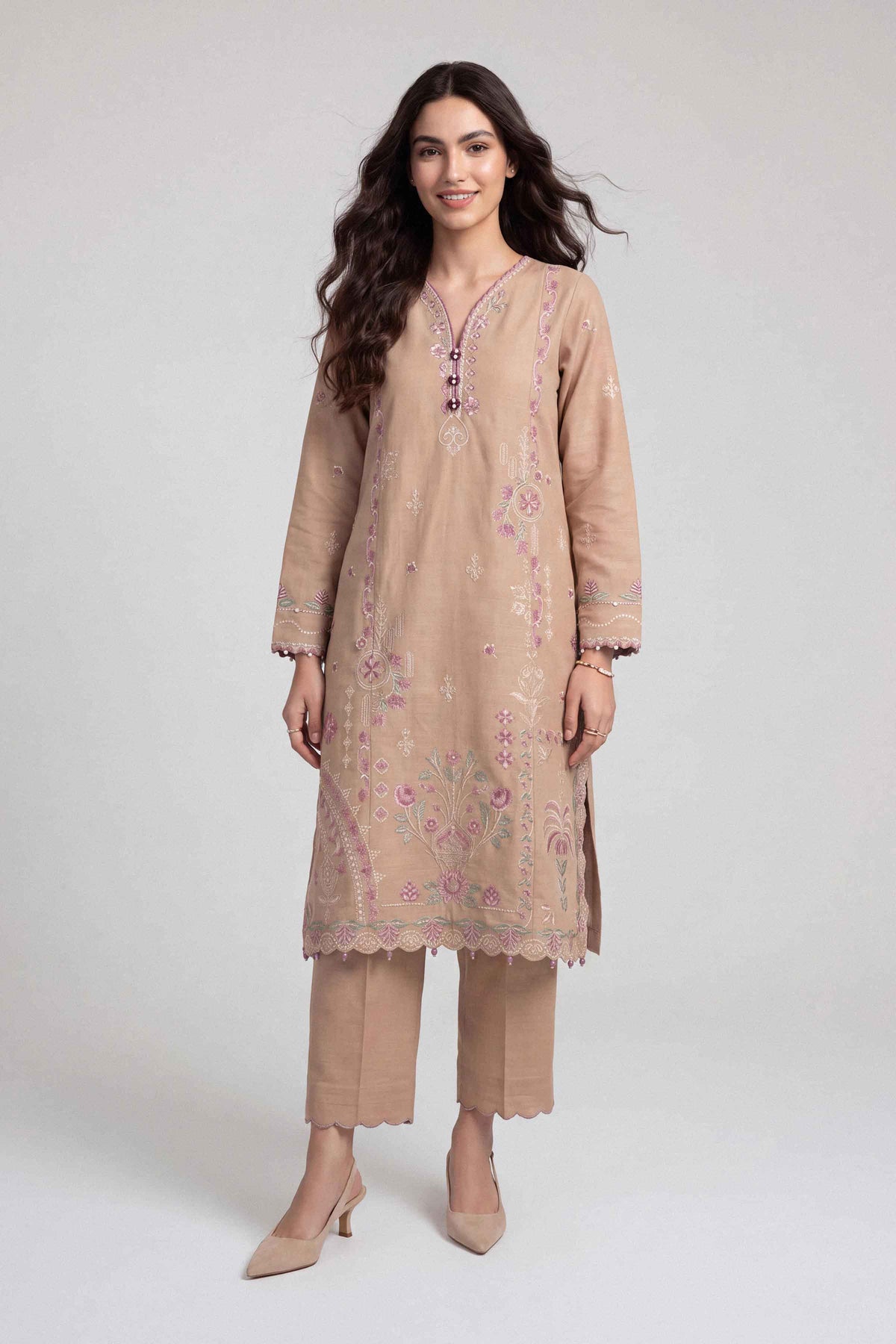 2 Piece - Embroidered Suit - U2STE-NISHA26WV1-78