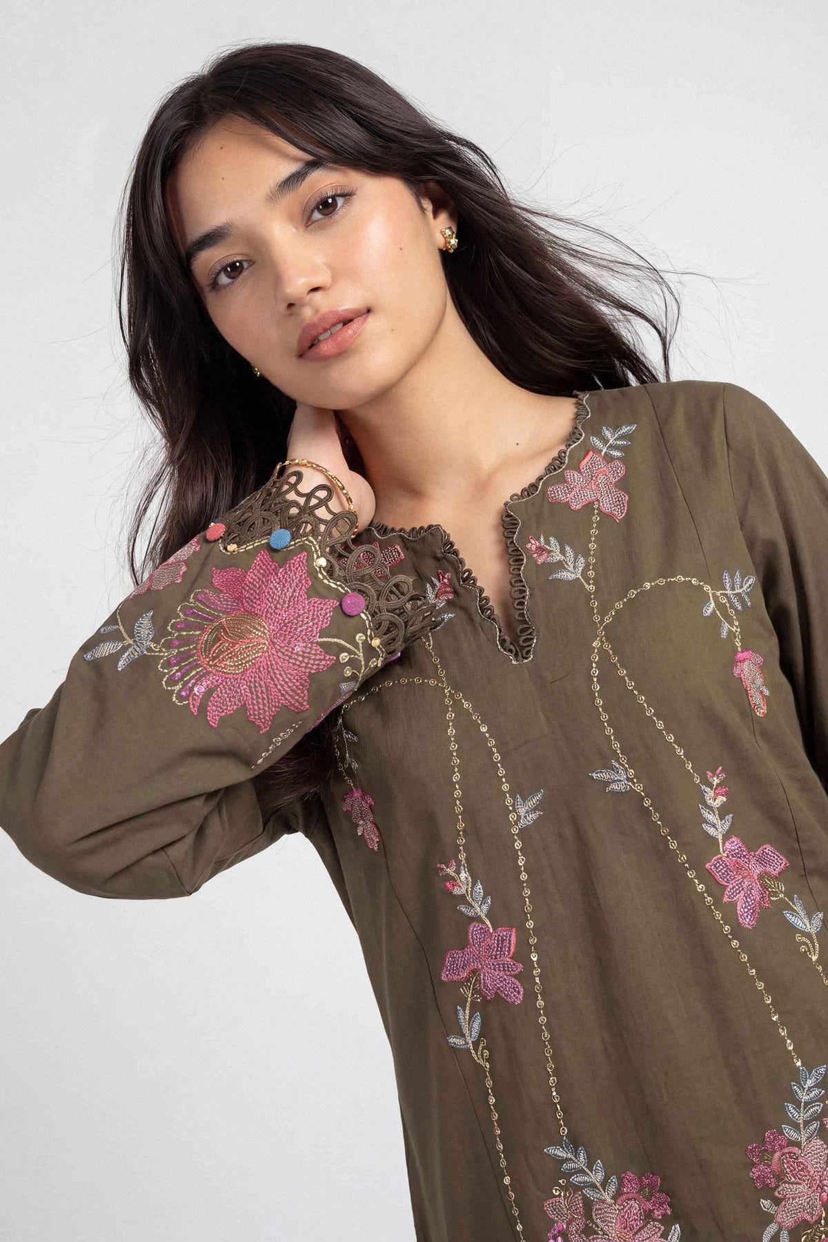 2 Piece - Embroidered Suit - U2STE-NISHA26WV1-84