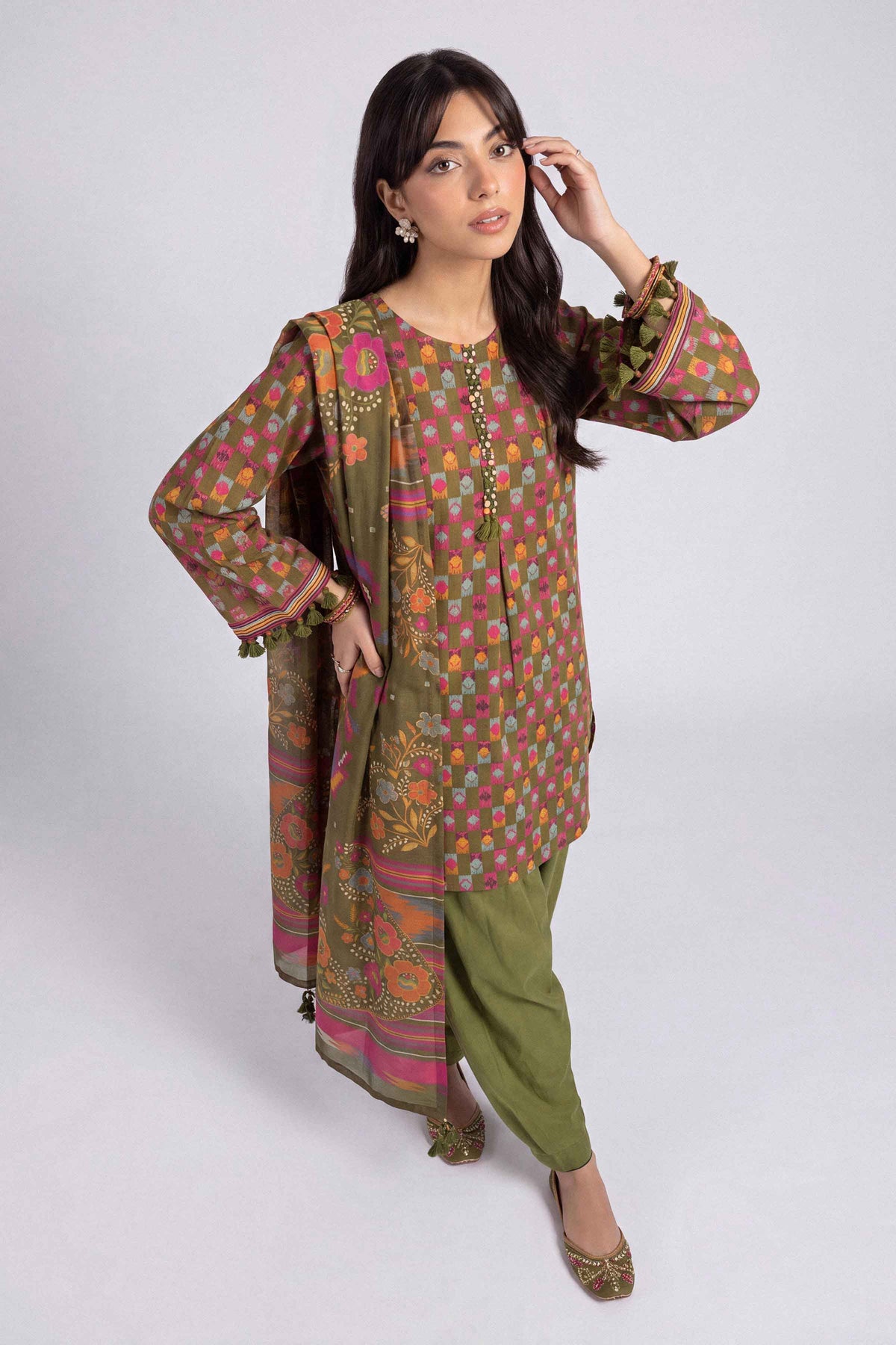 3 Piece - Digital Printed Suit - U3P-NISHA26WV1-10 for Women - Unstitched Collection | Nishat | Shop Online