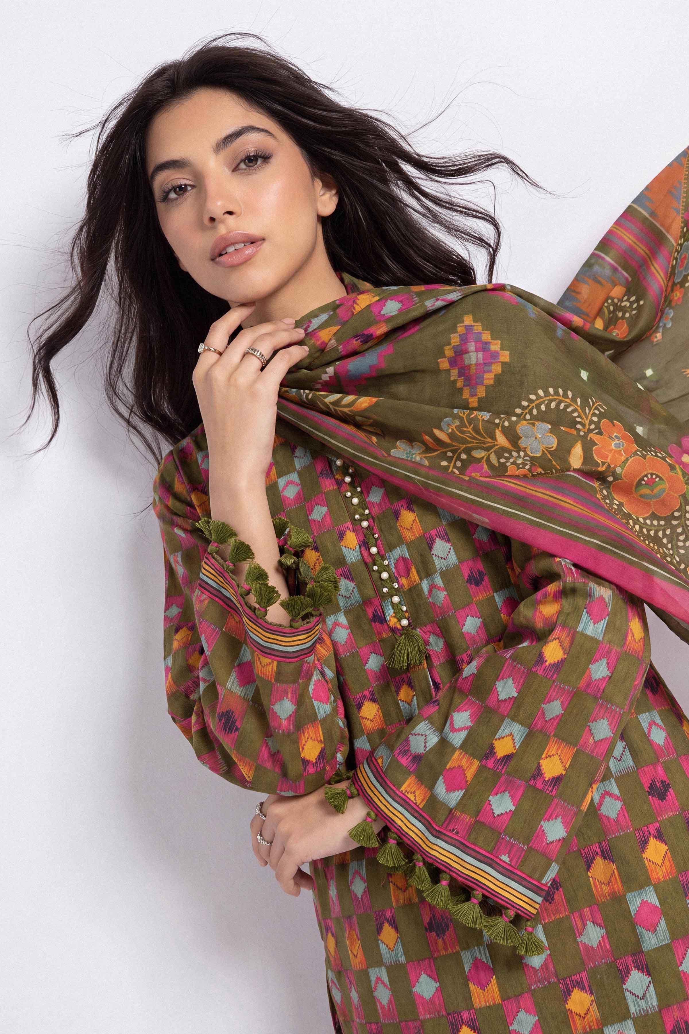 3 Piece - Digital Printed Suit - U3P-NISHA26WV1-10 for Women - Unstitched Collection | Nishat | Shop Online