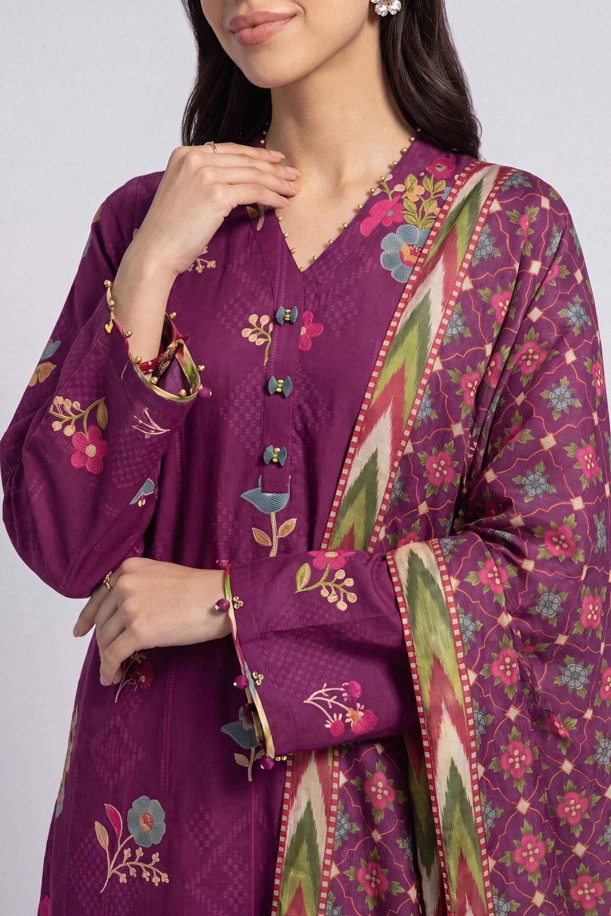 3 Piece - Digital Printed Suit - U3P-NISHA26WV1-11 for Women - Unstitched Collection | Nishat | Shop Online