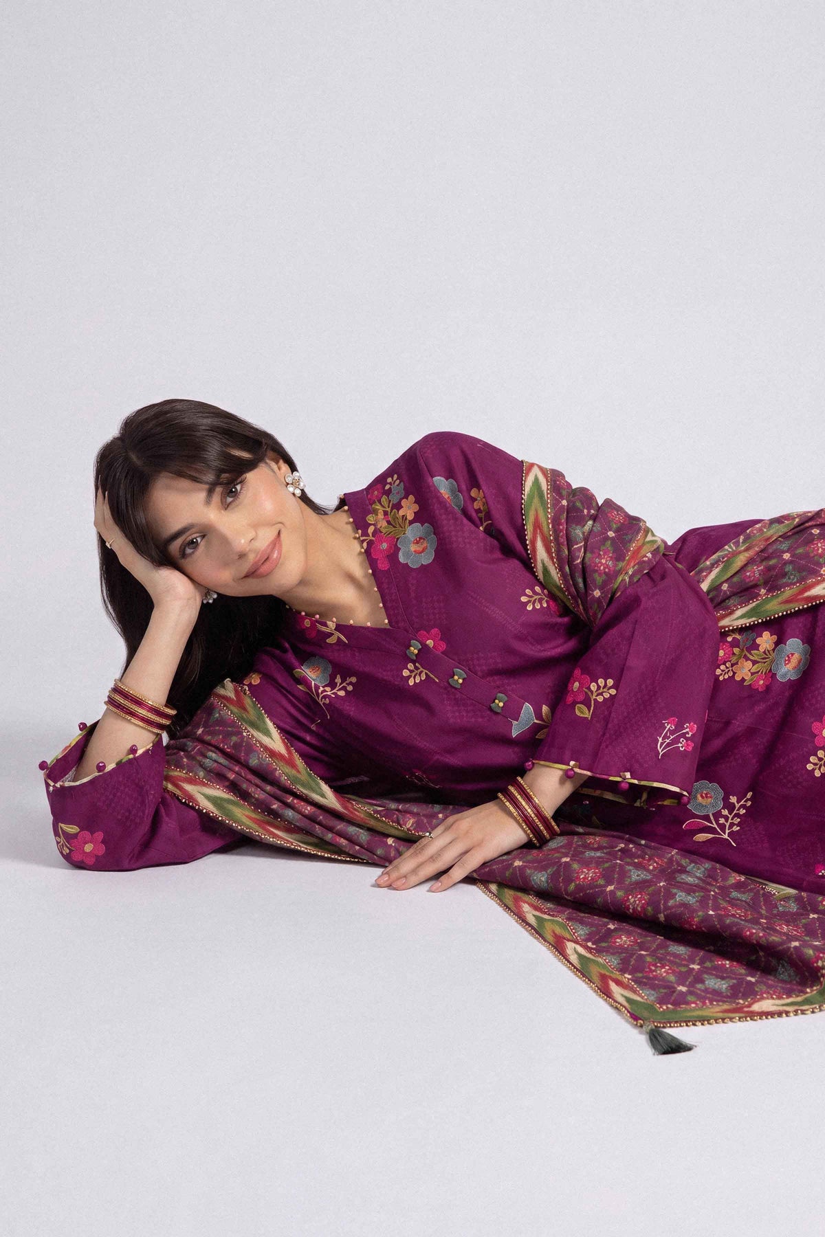3 Piece - Digital Printed Suit - U3P-NISHA26WV1-11 for Women - Unstitched Collection | Nishat | Shop Online