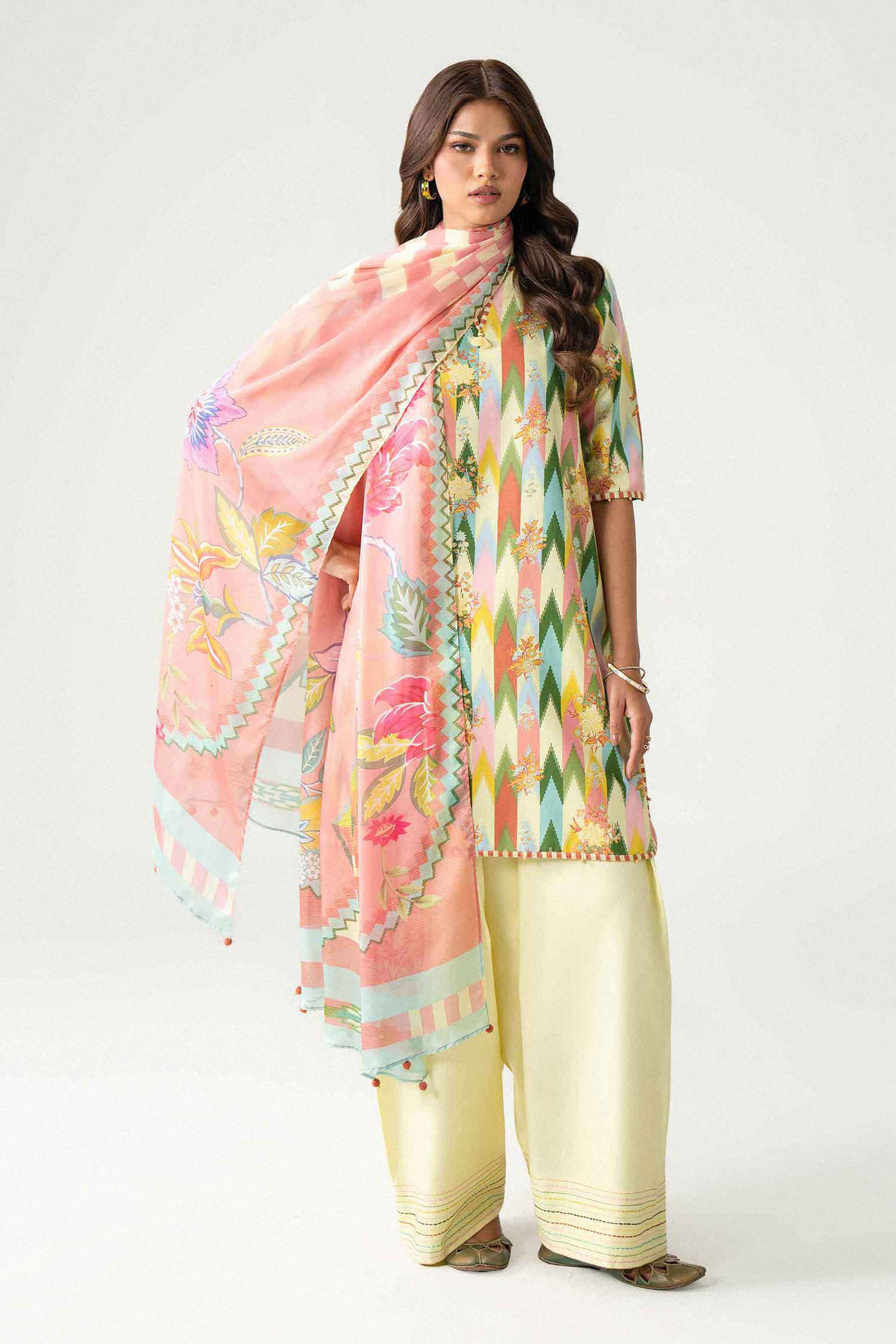 3 Piece - Digital Printed Suit - U3P-NISHA26WV1-13 for Women - Unstitched Collection | Nishat | Shop Online