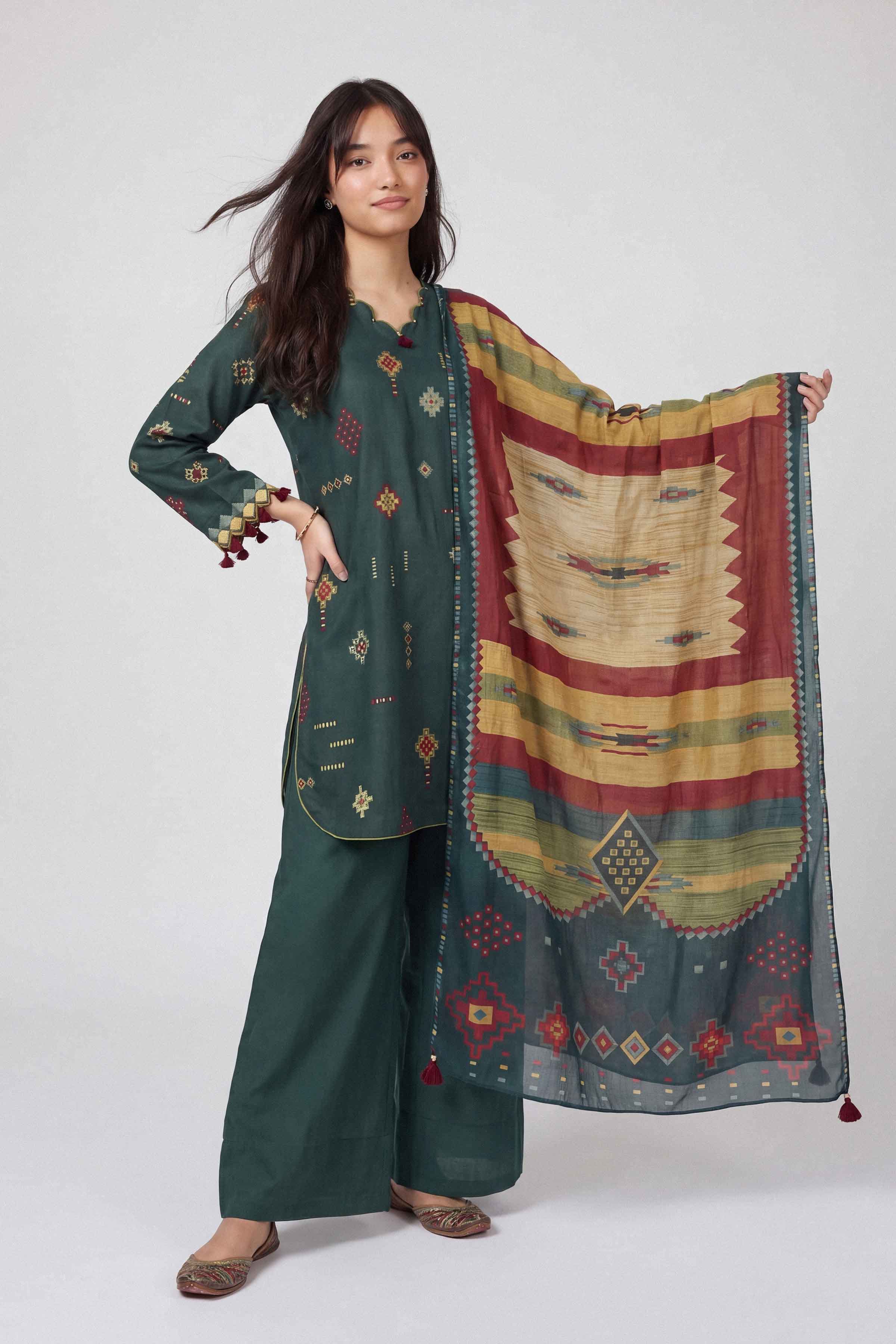 3 Piece - Digital Printed Suit - U3P-NISHA26WV1-15 for Women - Unstitched Collection | Nishat | Shop Online