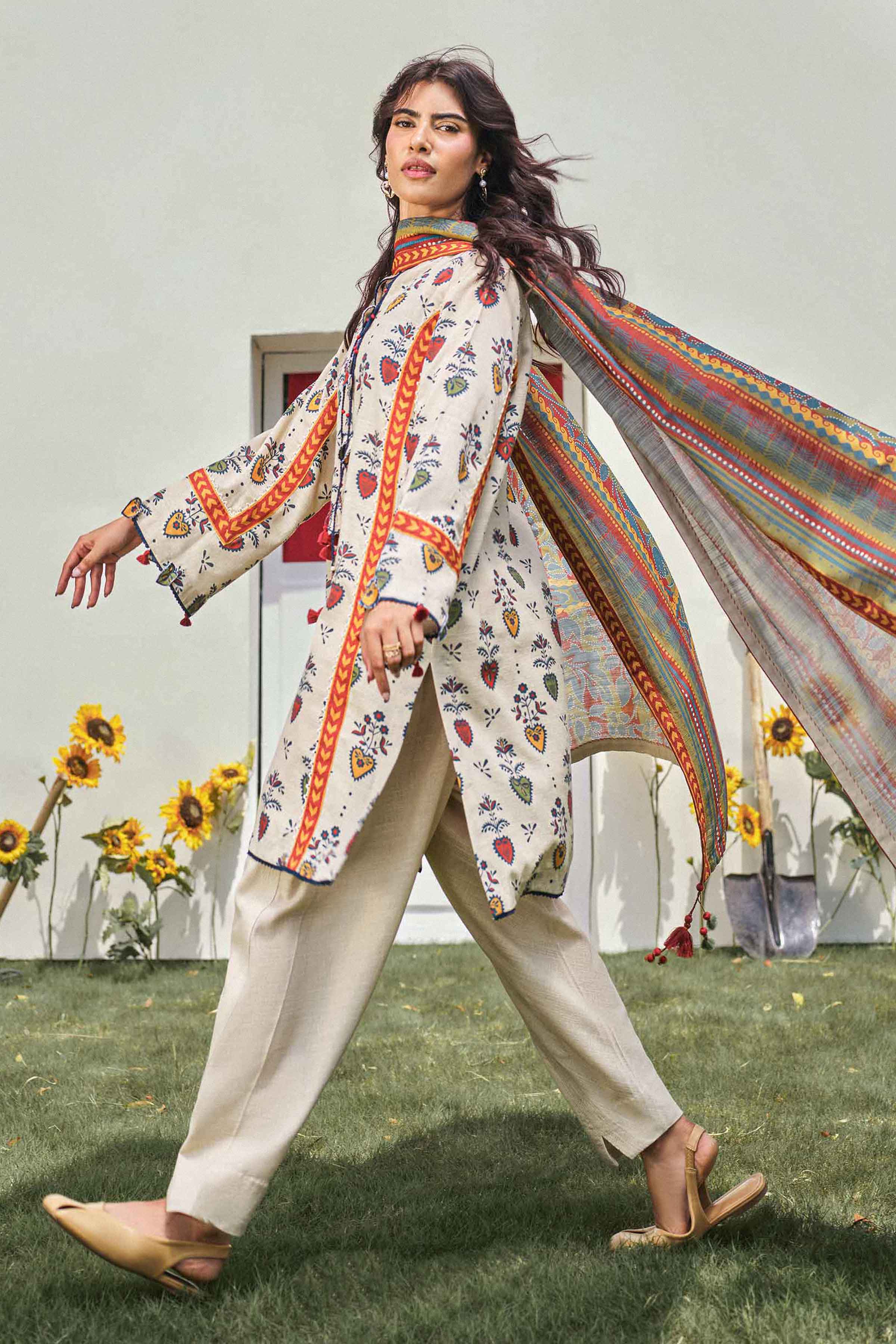 3 Piece - Printed Suit - U3P-NISHA26WV1-17 for Women - Unstitched Collection | Nishat | Shop Online