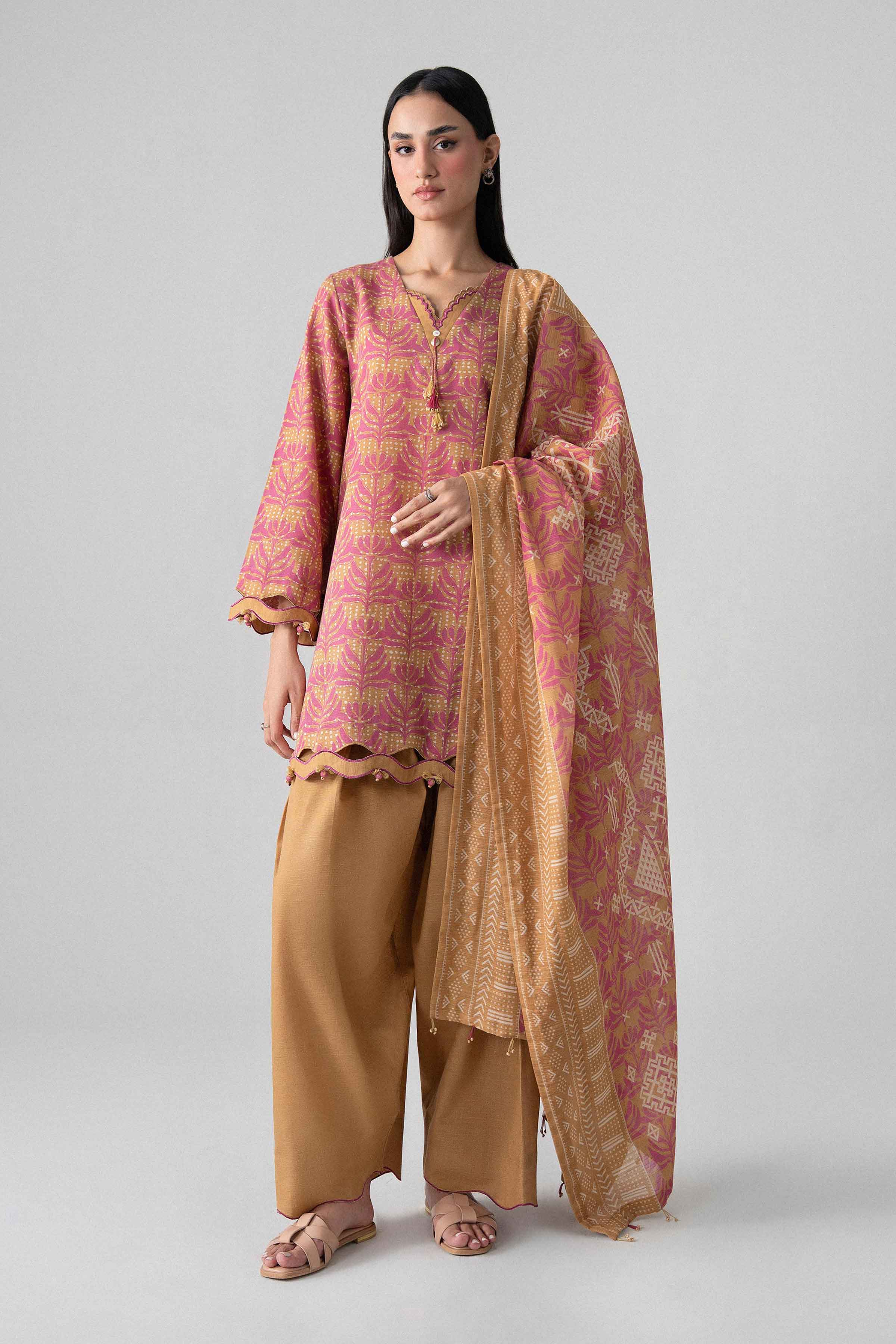 3 Piece - Printed Suit - U3P-NISHA26WV1-18 for Women - Unstitched Collection | Nishat | Shop Online