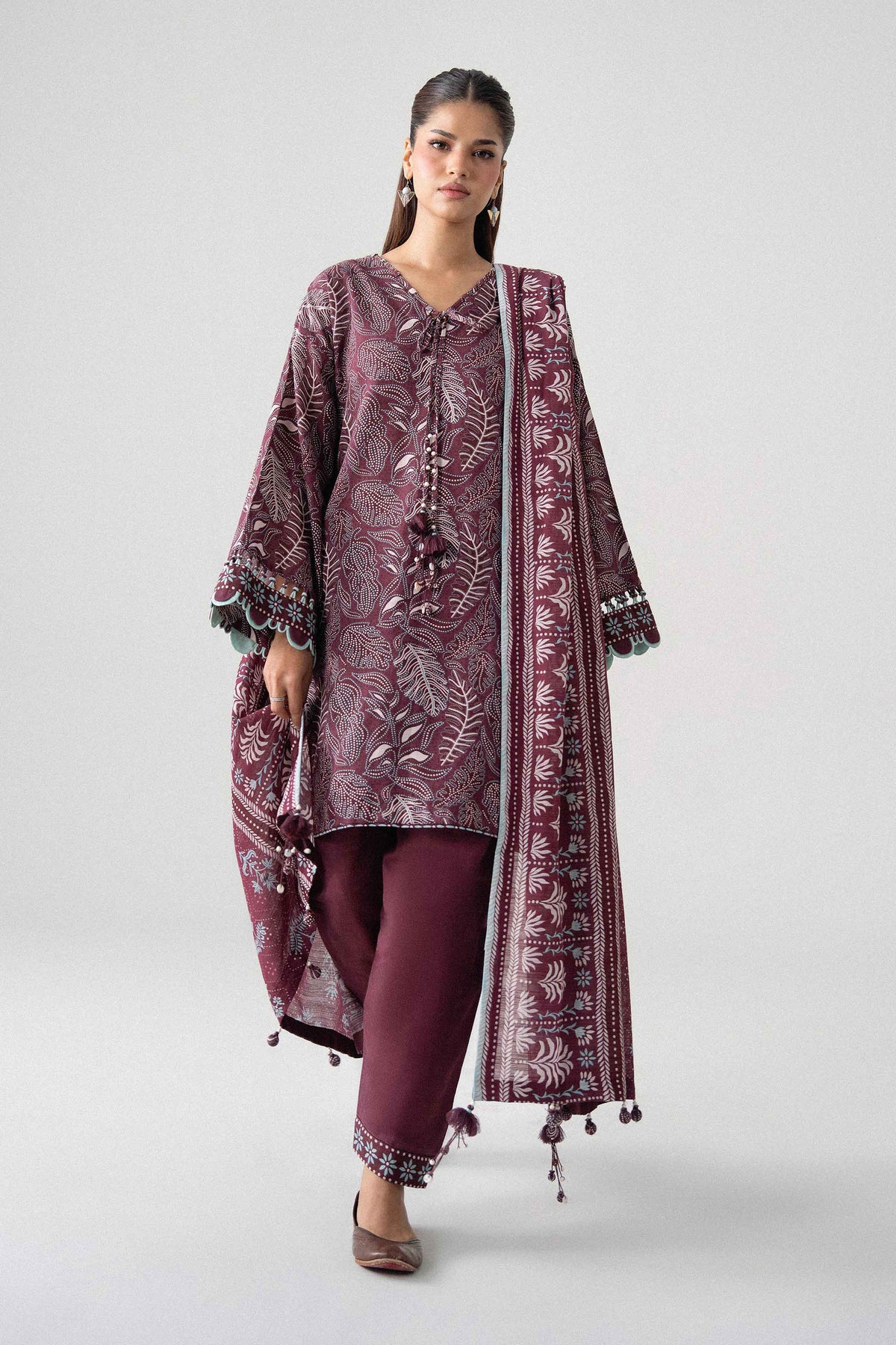 3 Piece - Printed Suit - U3P-NISHA26WV1-19 for Women - Unstitched Collection | Nishat | Shop Online