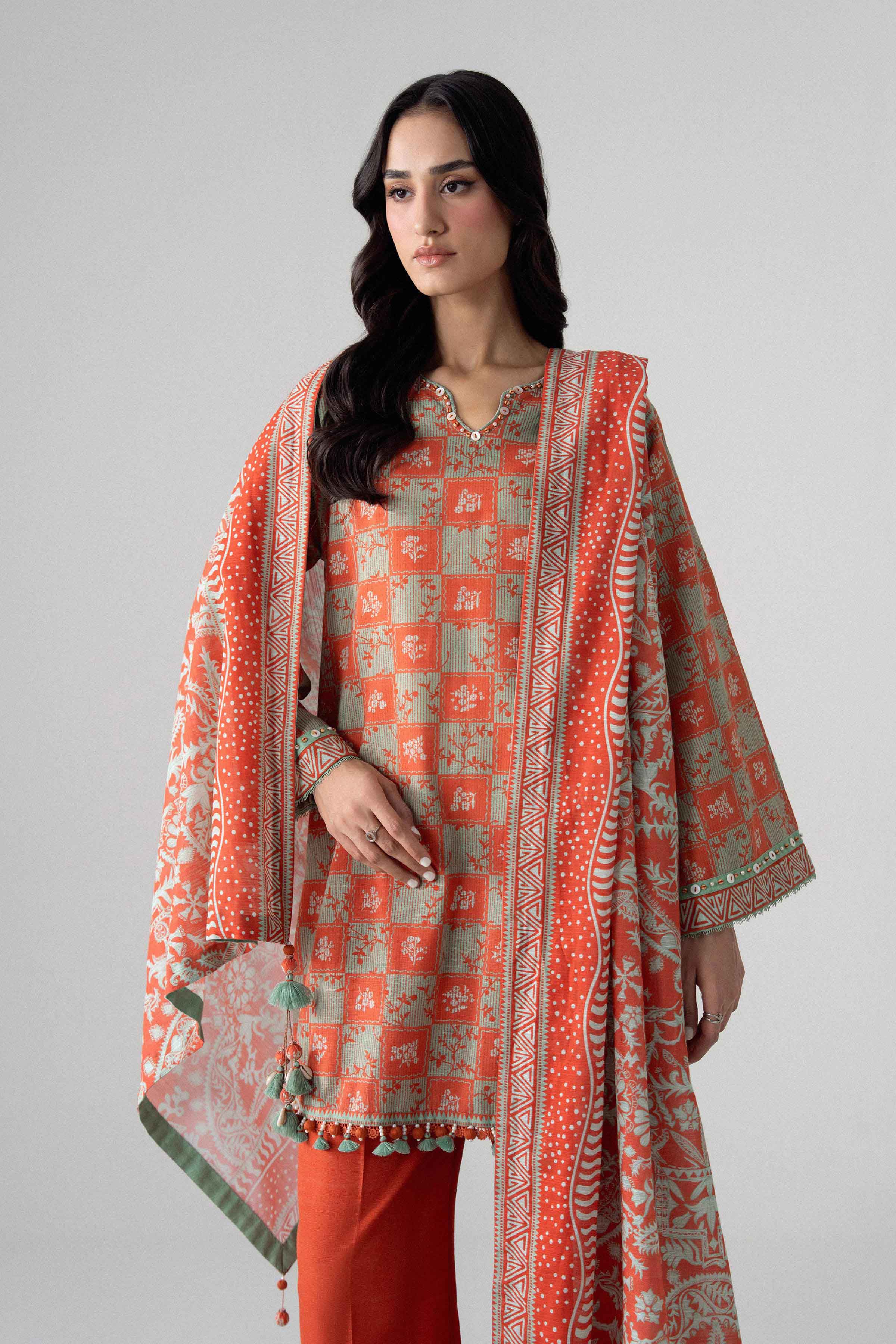3 Piece - Printed Suit - U3P-NISHA26WV1-20 for Women - Unstitched Collection | Nishat | Shop Online