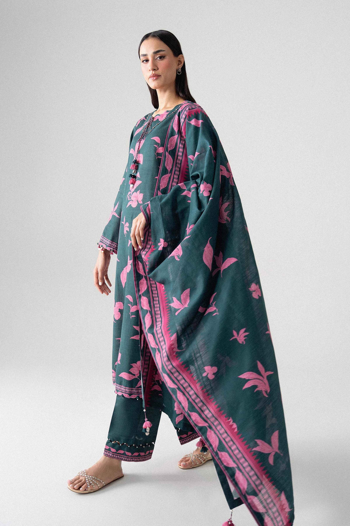 3 Piece - Printed Suit - U3P-NISHA26WV1-22 for Women - Unstitched Collection | Nishat | Shop Online