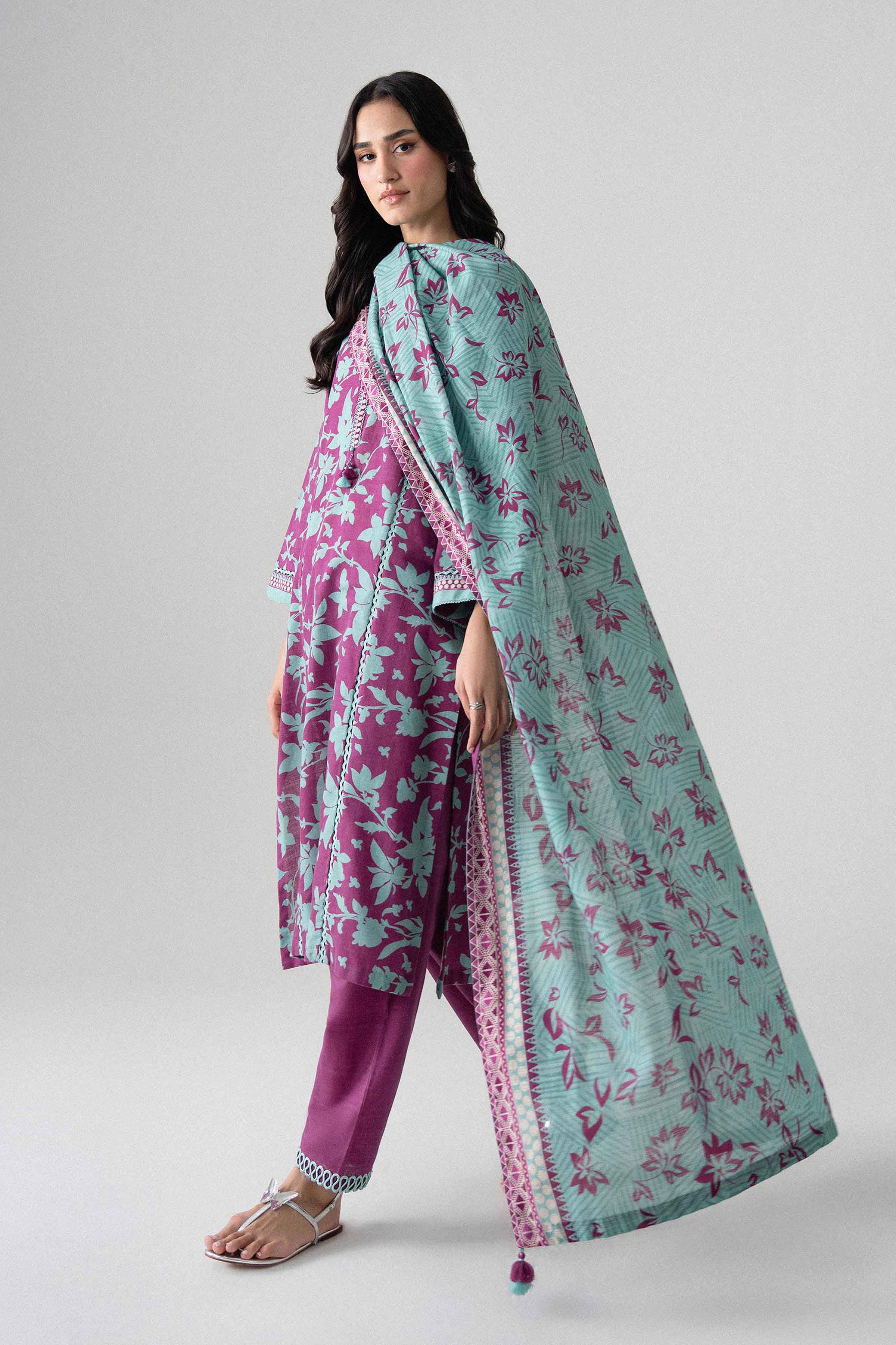3 Piece - Printed Suit - U3P-NISHA26WV1-23 for Women - Unstitched Collection | Nishat | Shop Online