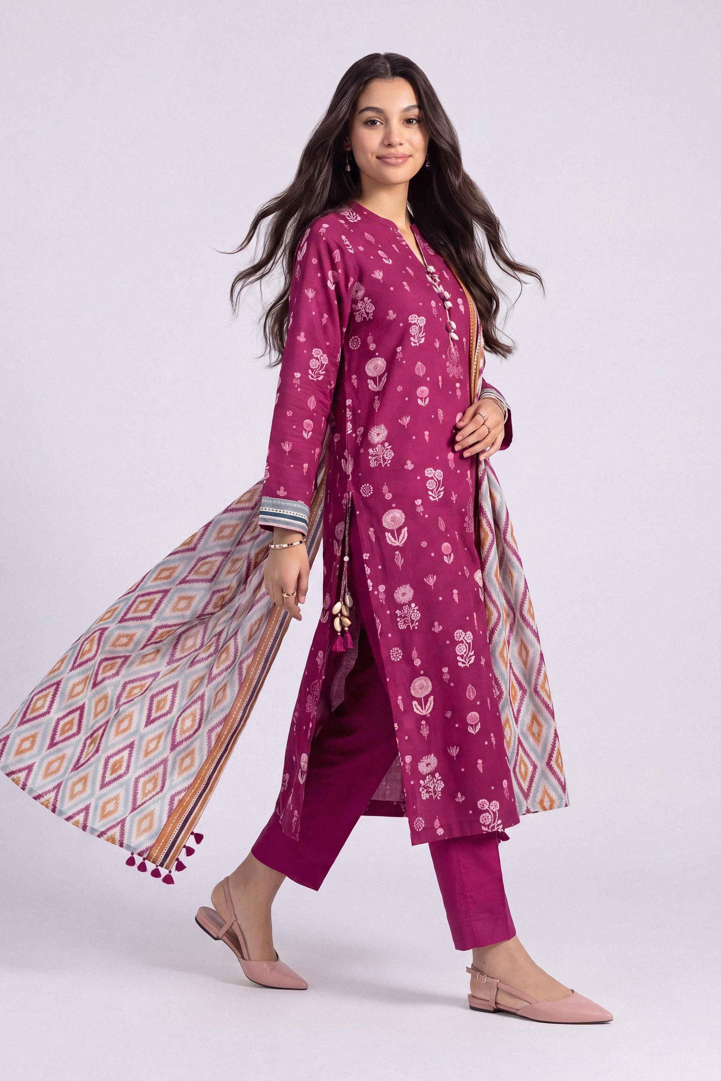 3 Piece - Printed Suit - U3P-NISHA26WV1-26 for Women - Unstitched Collection | Nishat | Shop Online