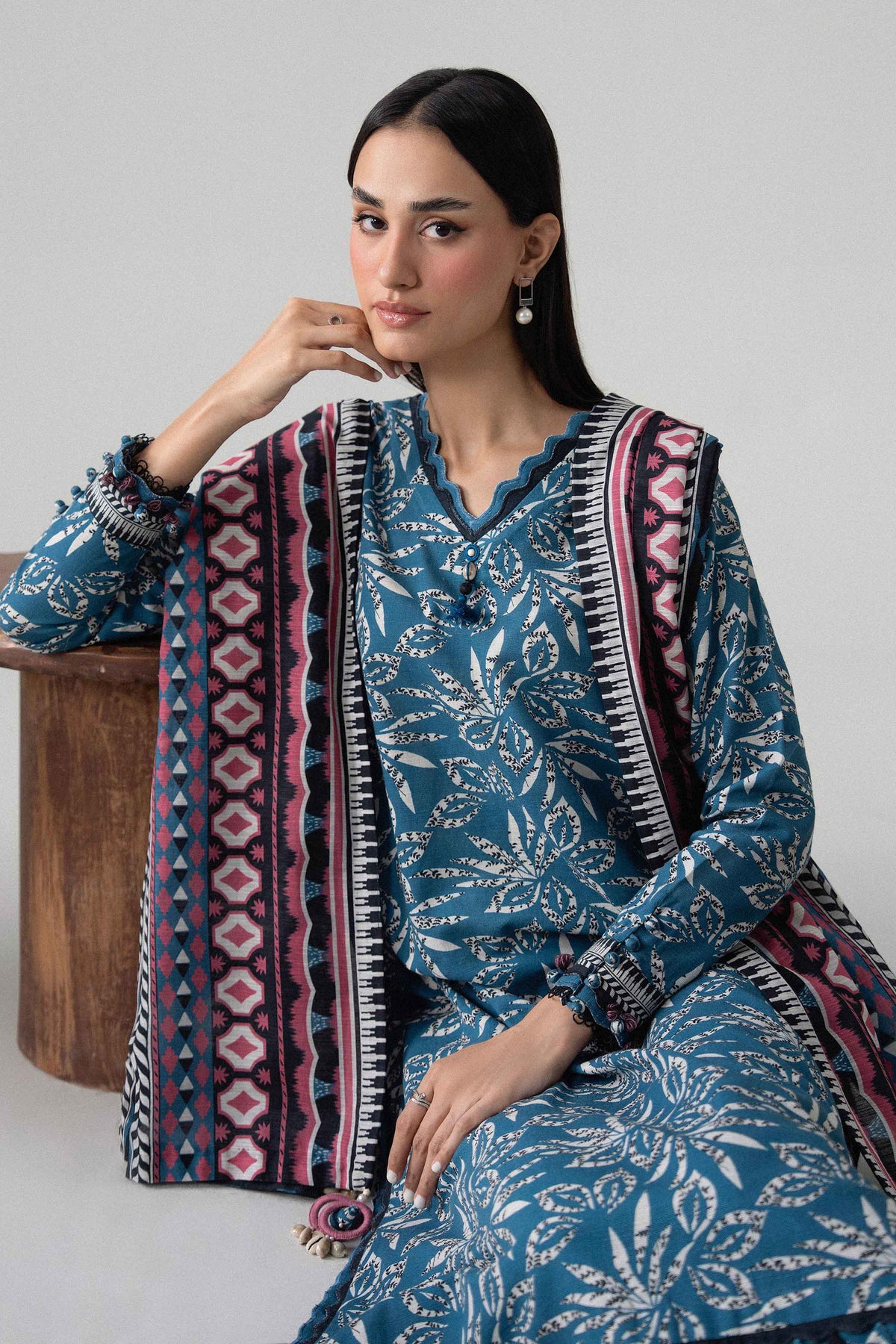 3 Piece - Printed Suit - U3P-NISHA26WV1-30 for Women - Unstitched Collection | Nishat | Shop Online