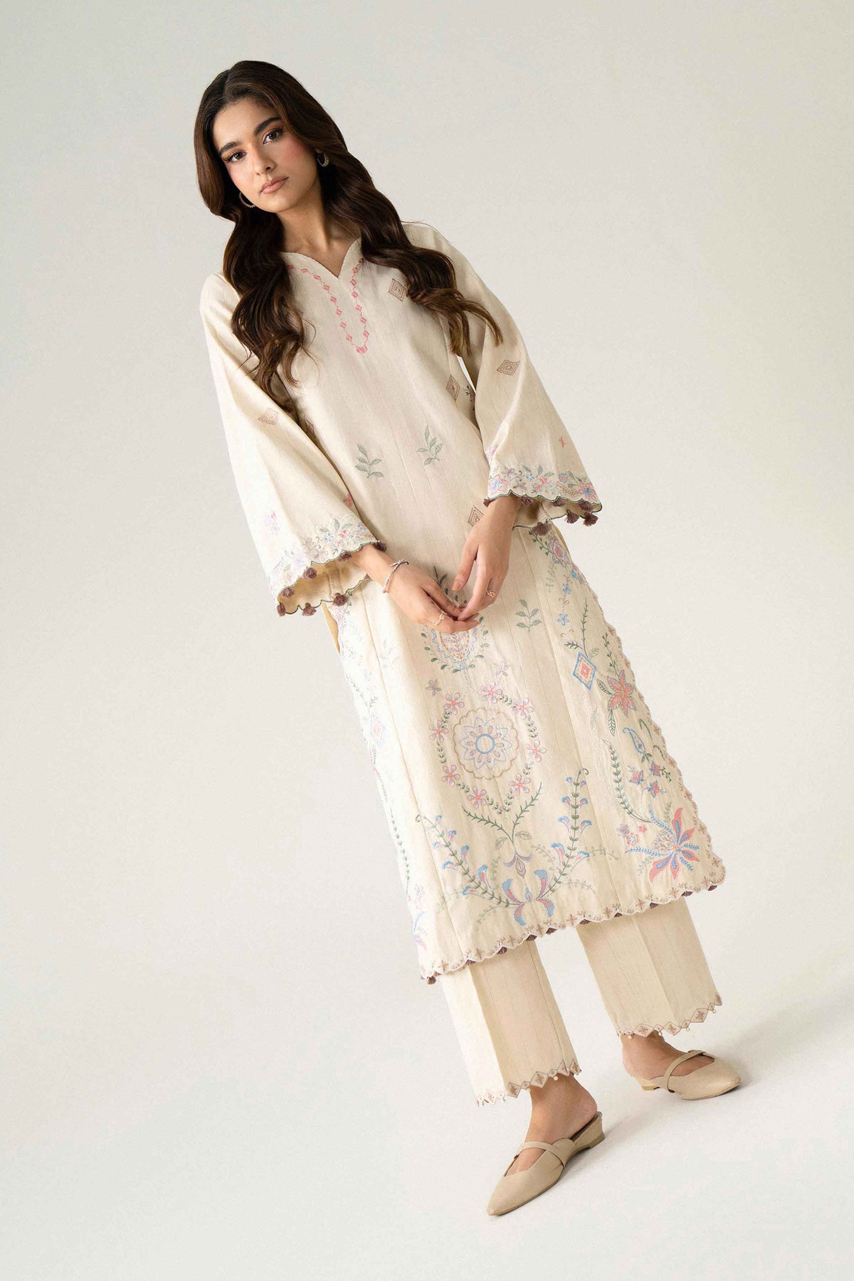 2 Piece - Embroidered Suit - U3P-NISHA26WV1-31