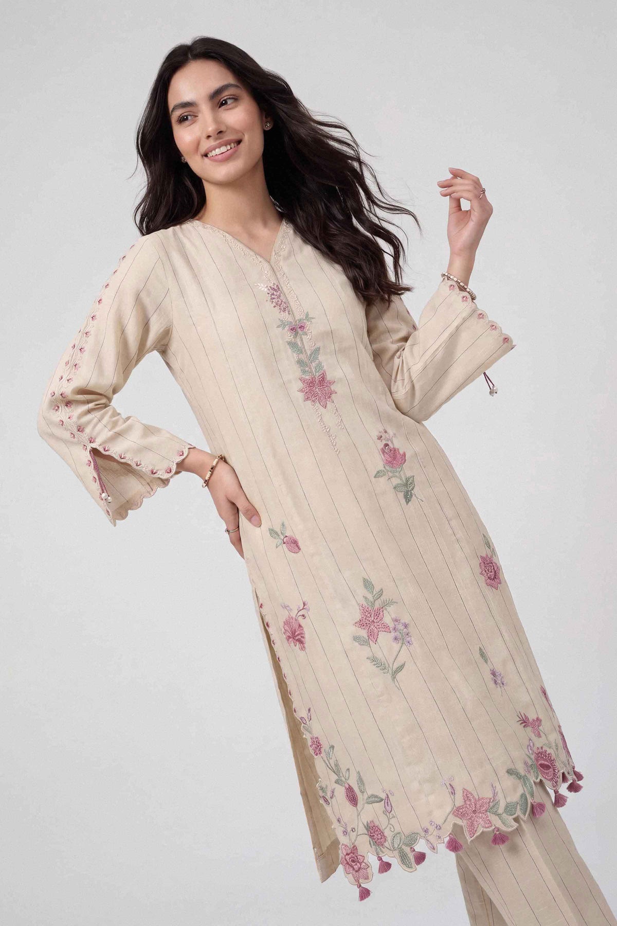 2 Piece - Embroidered Suit - U3P-NISHA26WV1-32