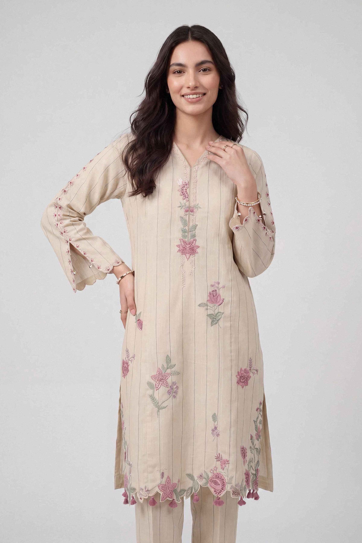 2 Piece - Embroidered Suit - U3P-NISHA26WV1-32