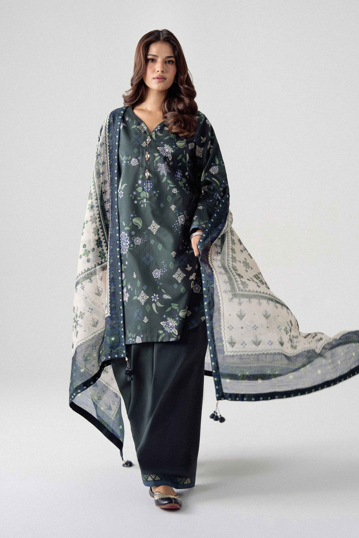 3 Piece - Digital Printed Suit - U3P-NISHA26WV1-39 for Women - Unstitched Collection | Nishat | Shop Online