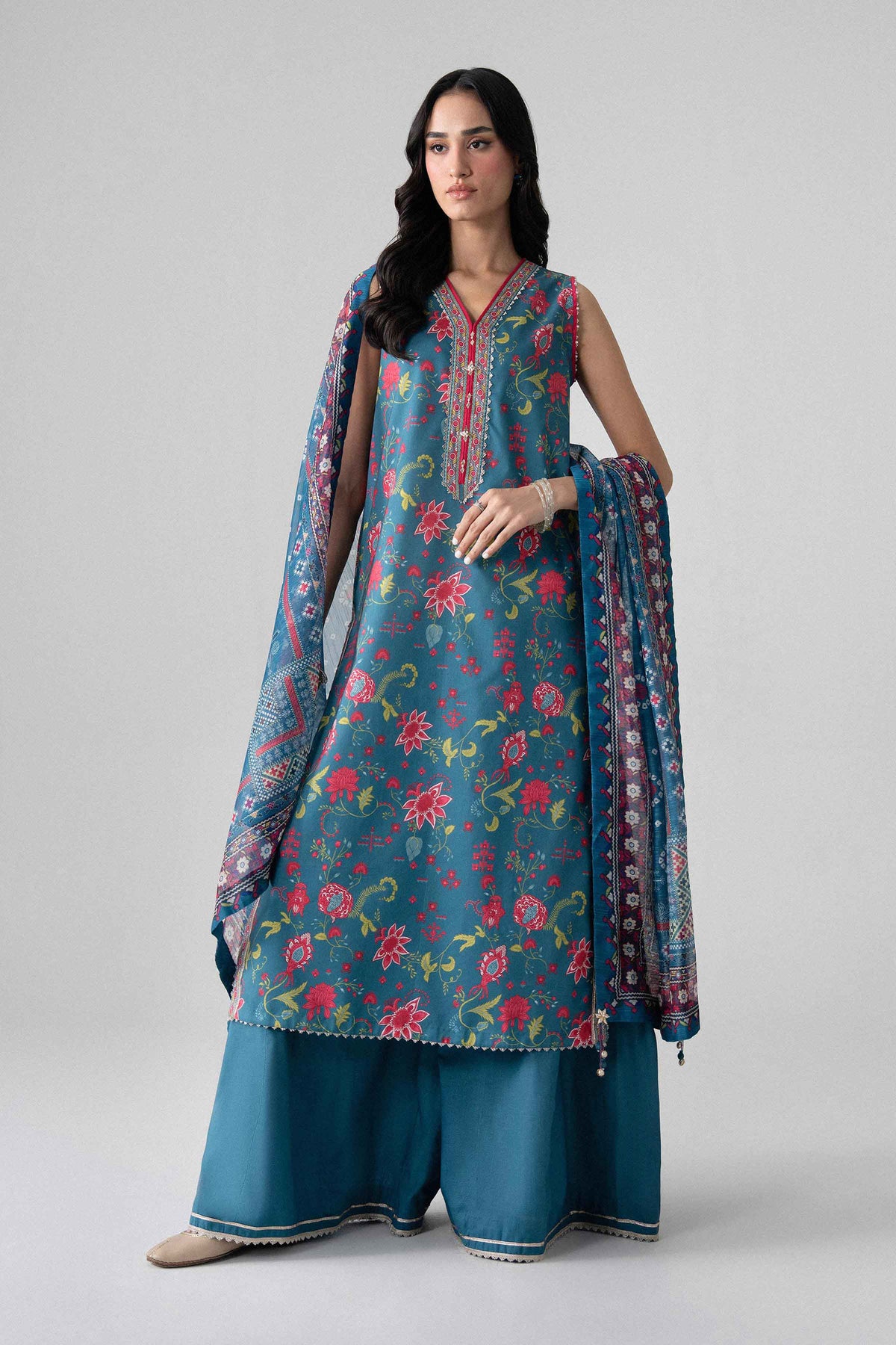 3 Piece - Digital Printed Suit - U3P-NISHA26WV1-40 for Women - Unstitched Collection | Nishat | Shop Online