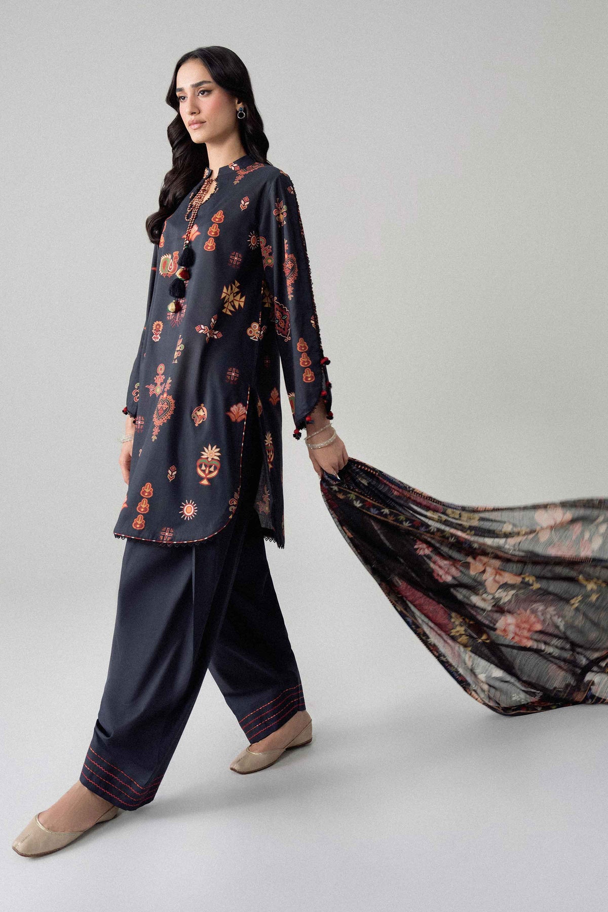 3 Piece - Digital Printed Suit - U3P-NISHA26WV1-41 for Women - Unstitched Collection | Nishat | Shop Online