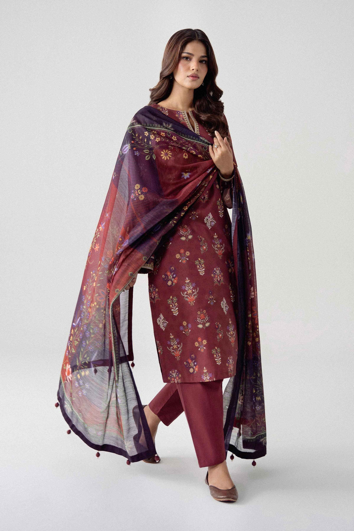 3 Piece - Digital Printed Suit - U3P-NISHA26WV1-47 for Women - Unstitched Collection | Nishat | Shop Online