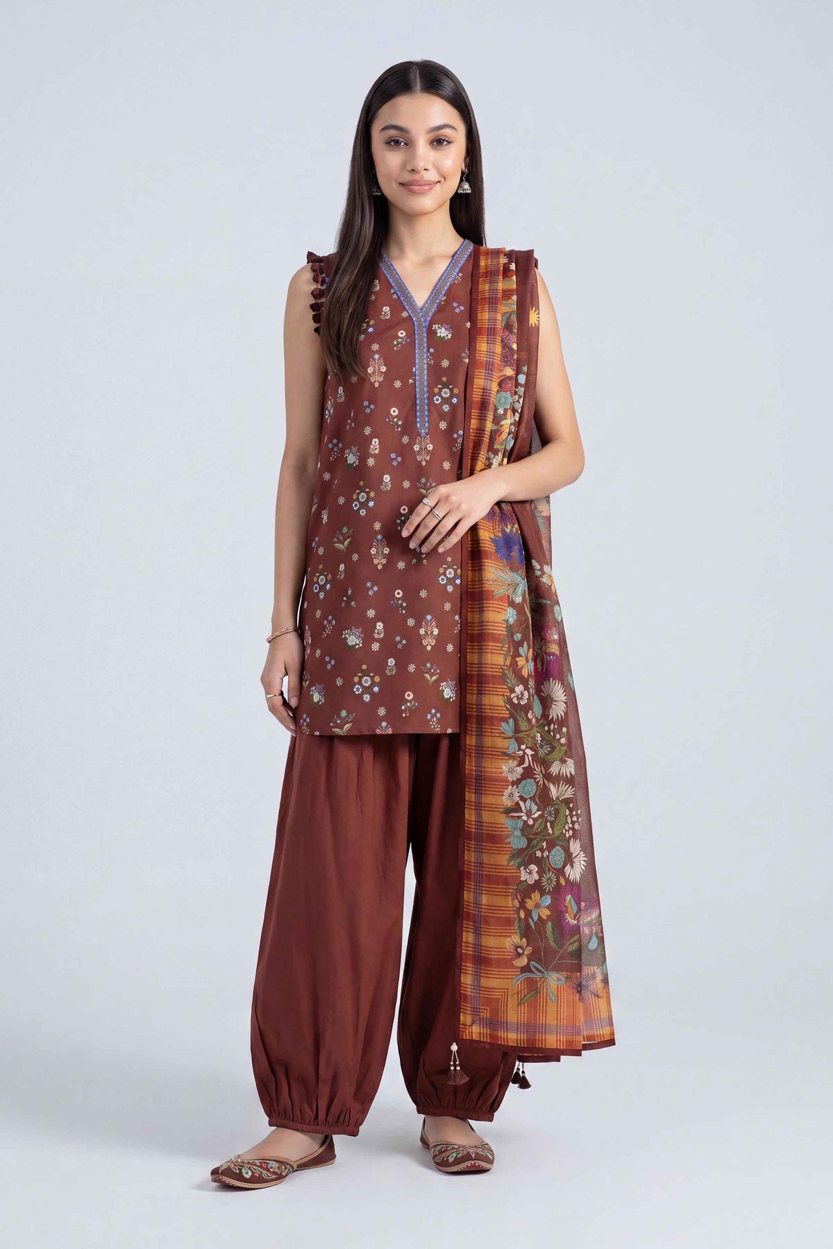 3 Piece - Digital Printed Suit - U3P-NISHA26WV1-48 for Women - Unstitched Collection | Nishat | Shop Online