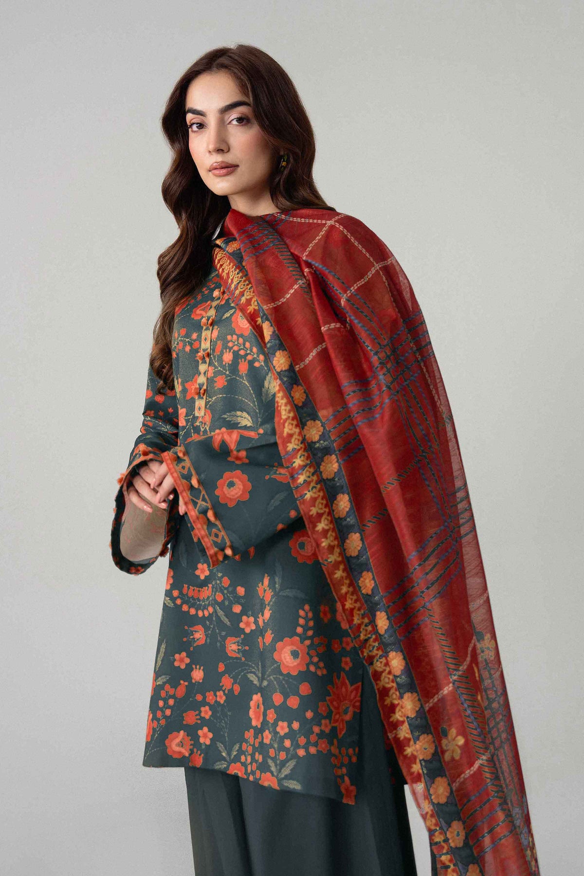 3 Piece - Digital Printed Suit - U3P-NISHA26WV1-49 for Women - Unstitched Collection | Nishat | Shop Online