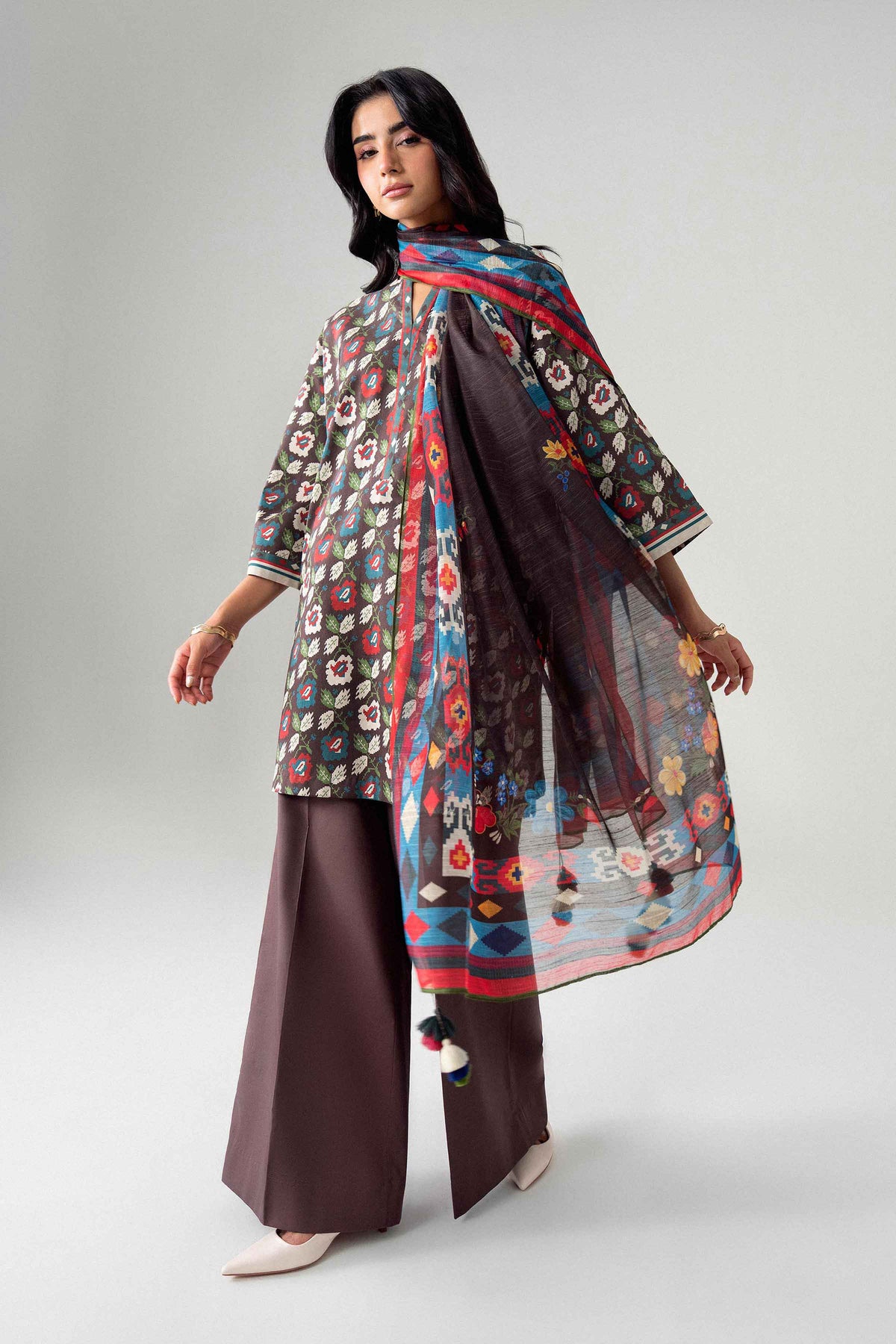 3 Piece - Digital Printed Suit - U3P-NISHA26WV1-53 for Women - Unstitched Collection | Nishat | Shop Online