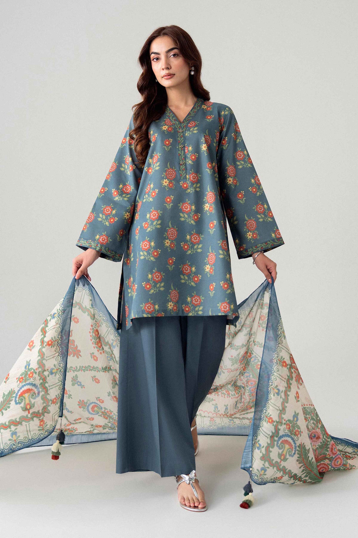 3 Piece - Digital Printed Suit - U3P-NISHA26WV1-56 for Women - Unstitched Collection | Nishat | Shop Online