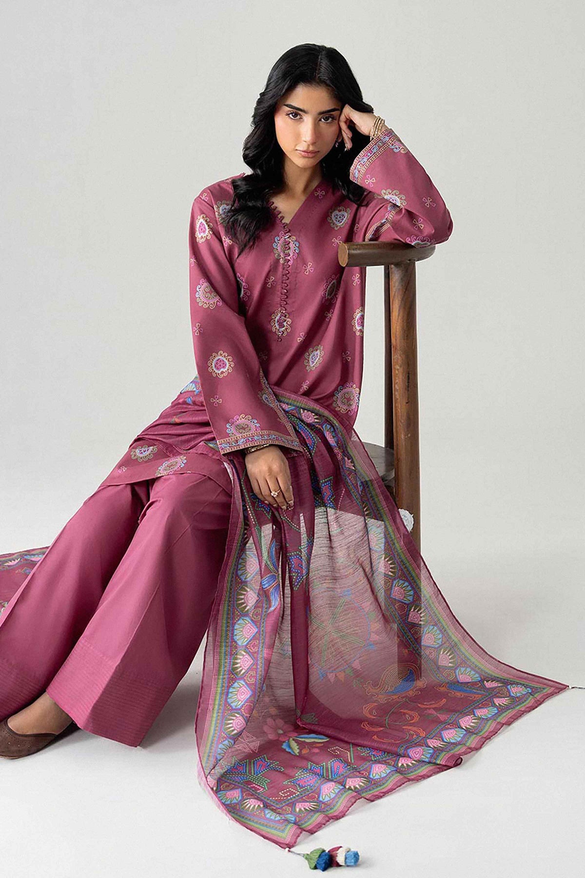 3 Piece - Digital Printed Suit - U3P-NISHA26WV1-57 for Women - Unstitched Collection | Nishat | Shop Online