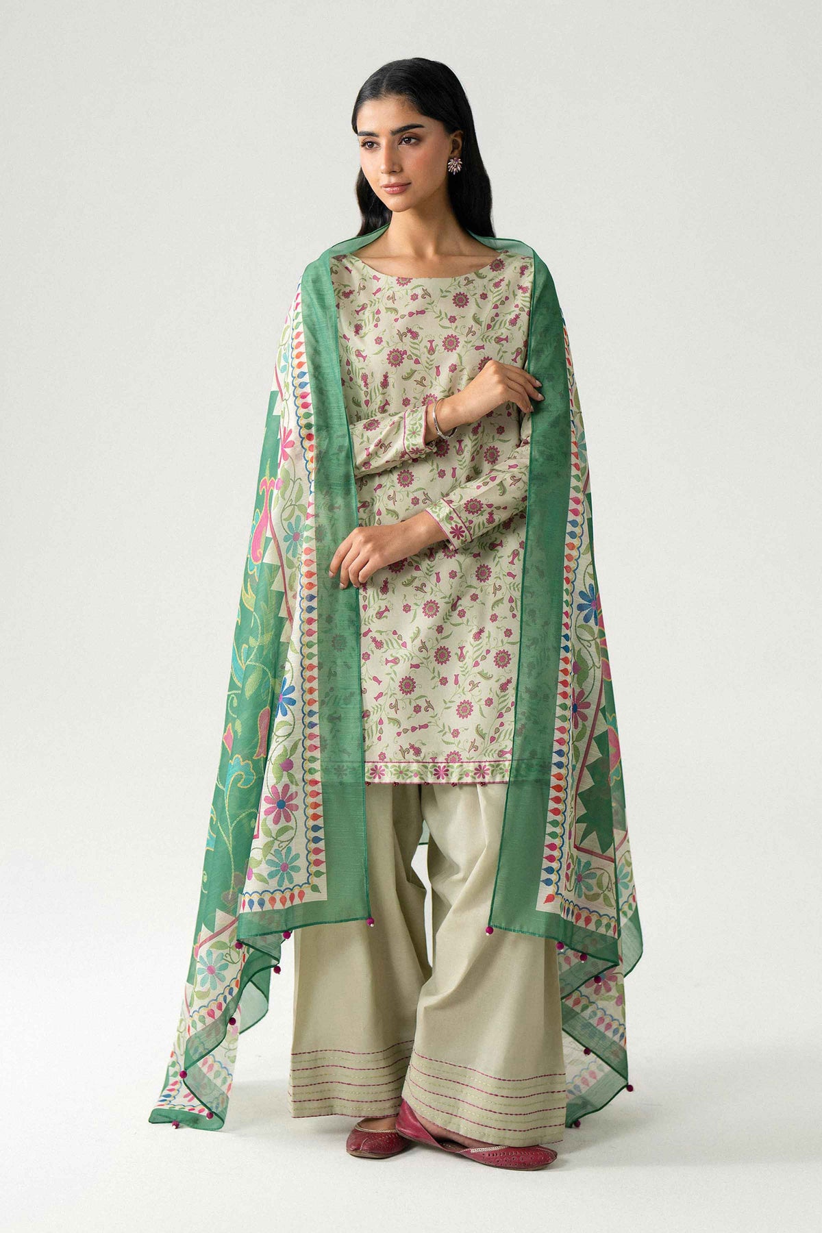 3 Piece - Digital Printed Suit - U3P-NISHA26WV1-60 for Women - Unstitched Collection | Nishat | Shop Online