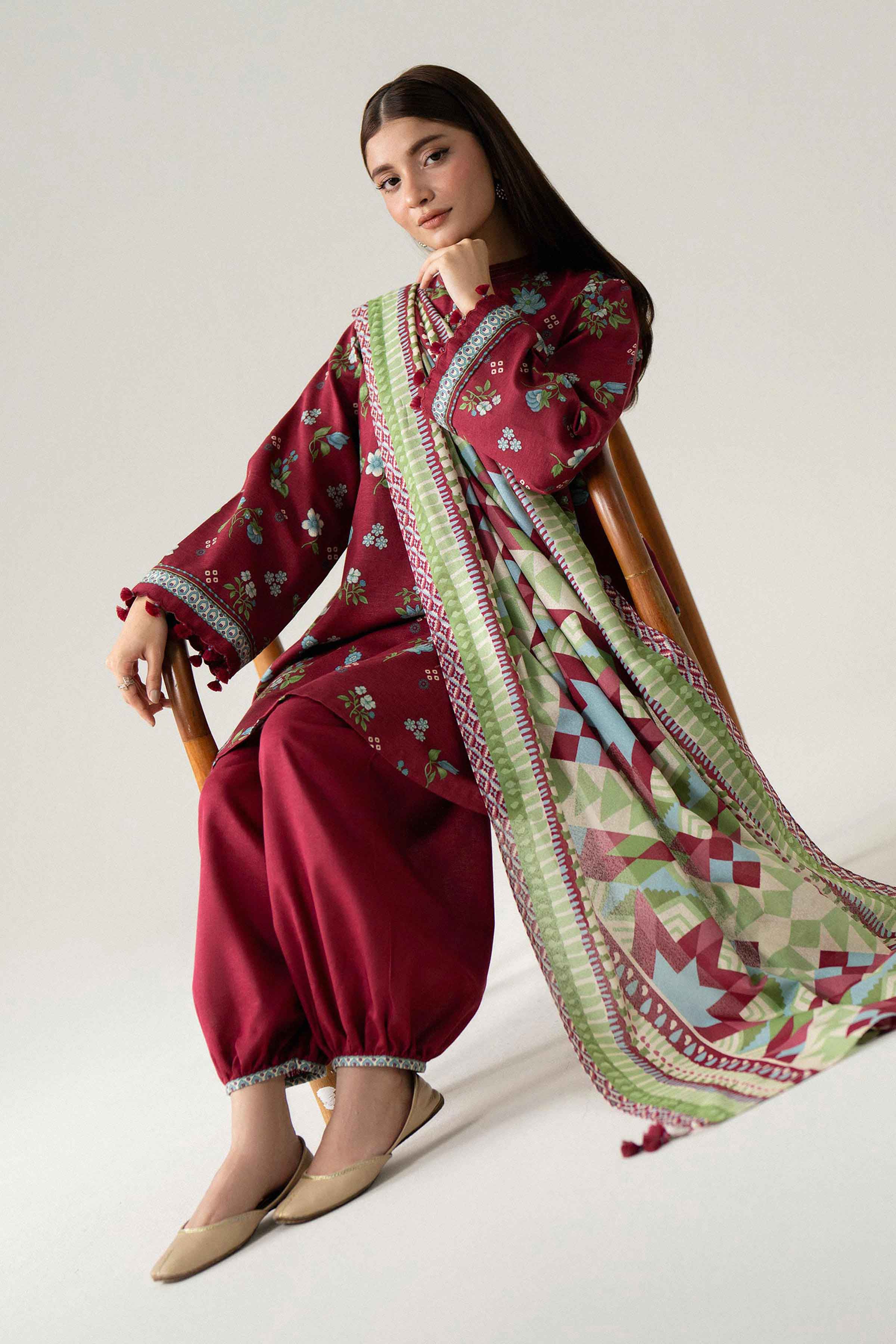 3 Piece - Printed Suit - U3P-NISHA26WV1-68 for Women - Unstitched Collection | Nishat | Shop Online