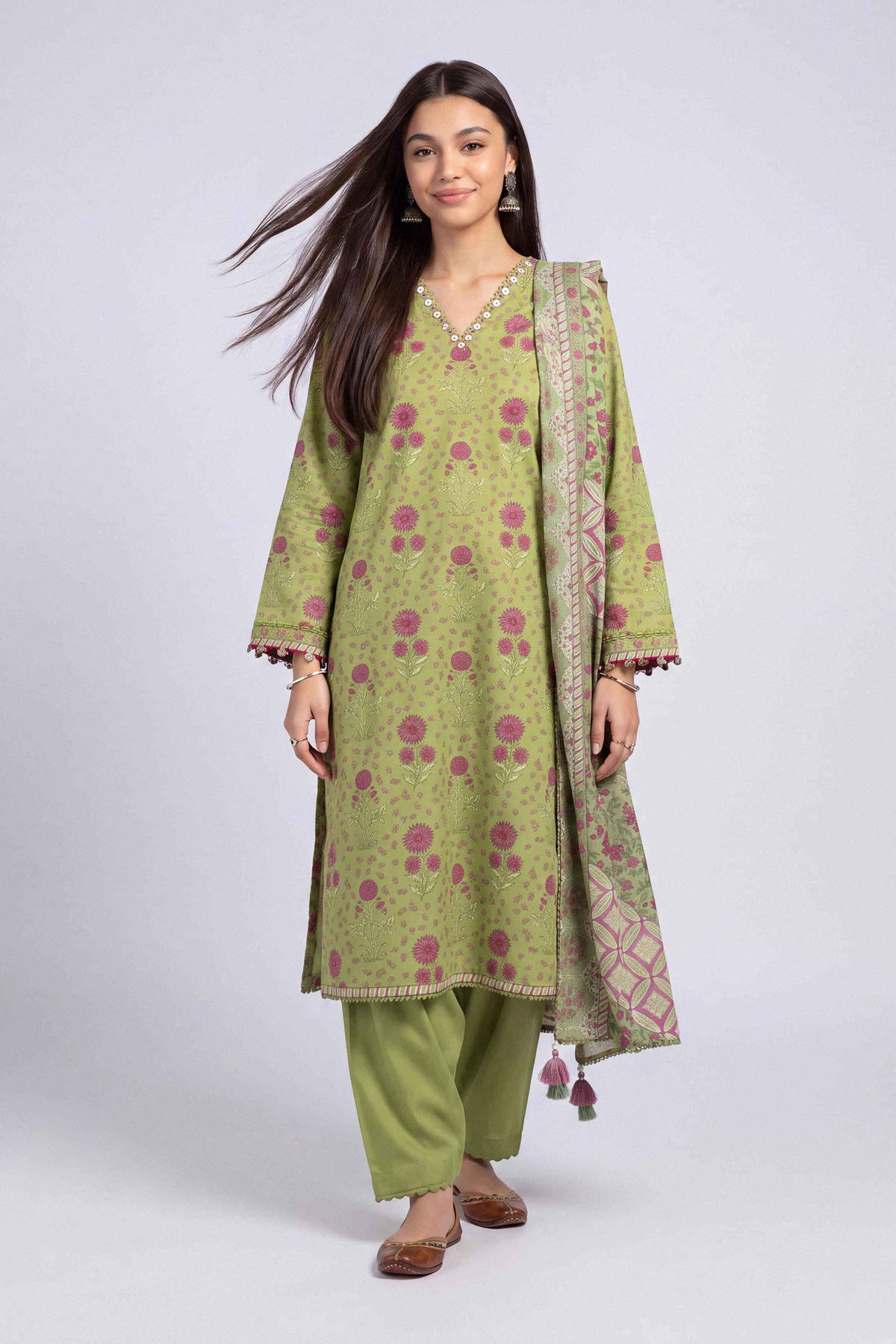 3 Piece - Printed Suit - U3P-NISHA26WV1-71