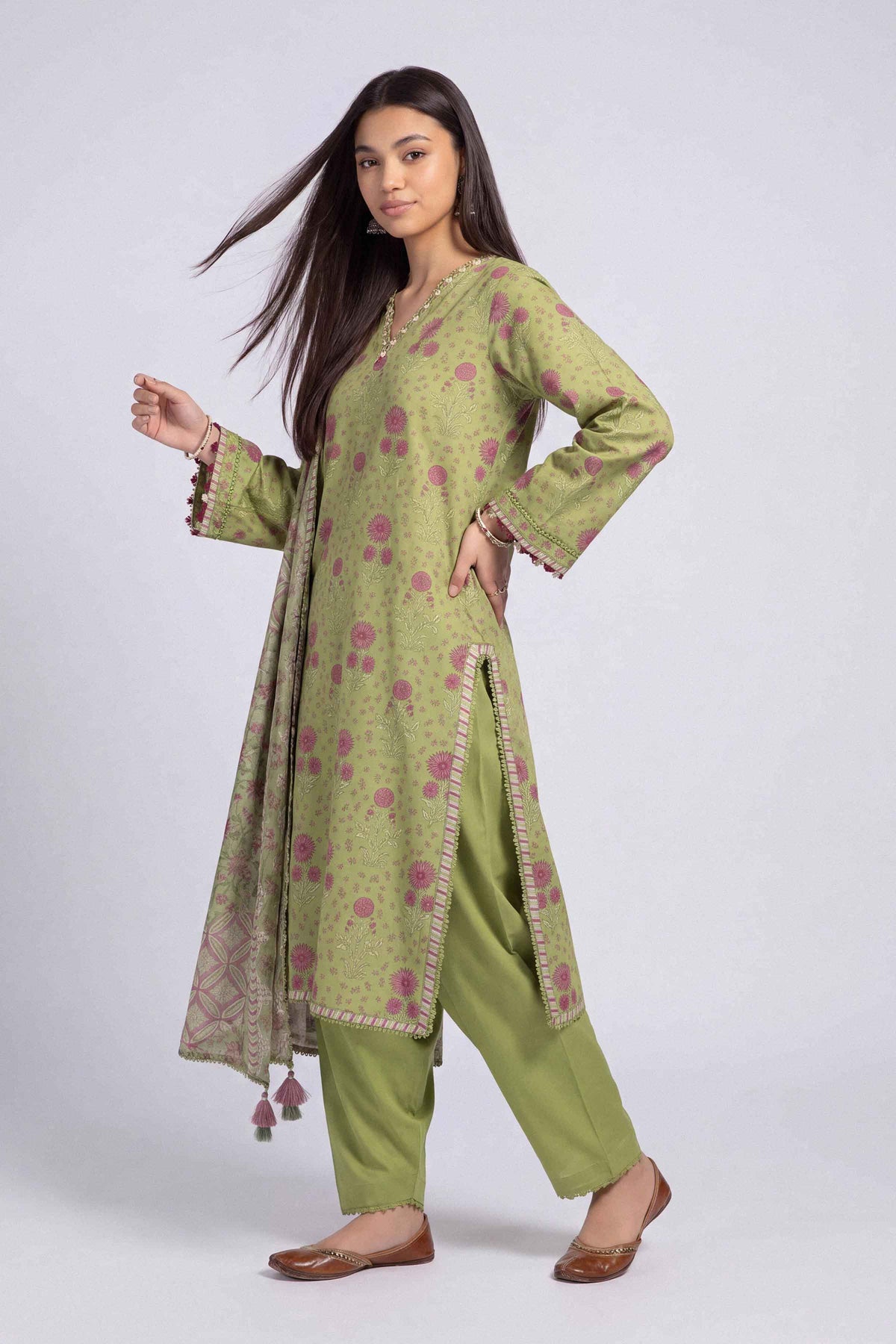 3 Piece - Printed Suit - U3P-NISHA26WV1-71