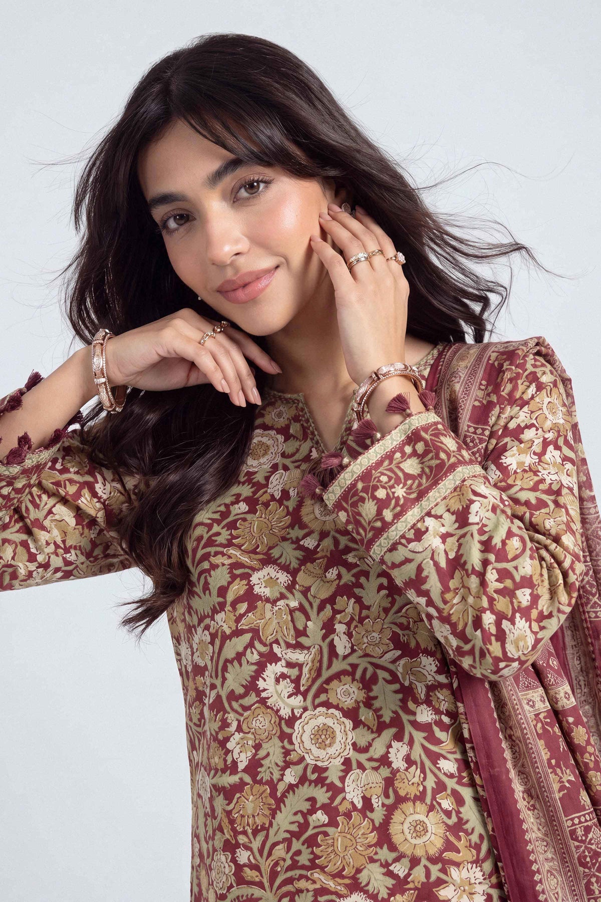 3 Piece - Printed Suit - U3P-NISHA26WV1-74