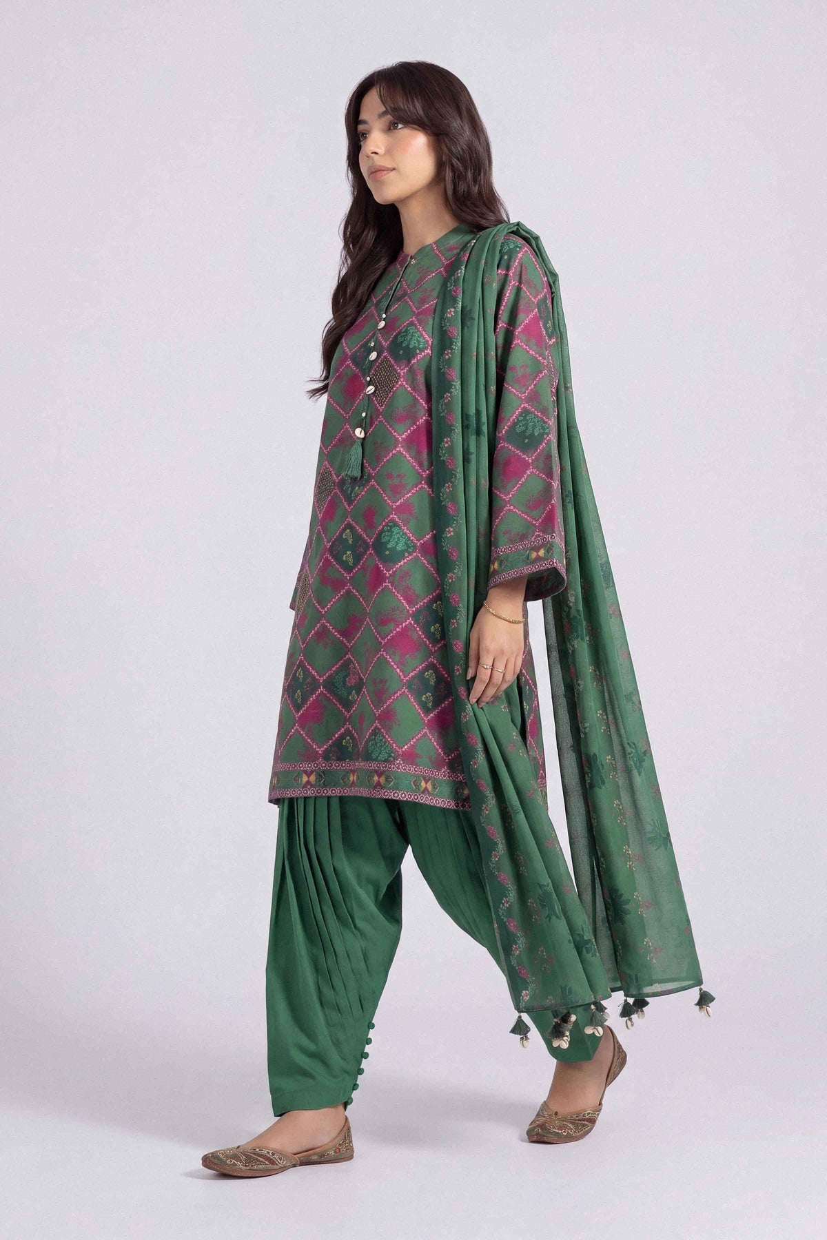 3 Piece - Printed Suit - U3P-NISHA26WV1-76